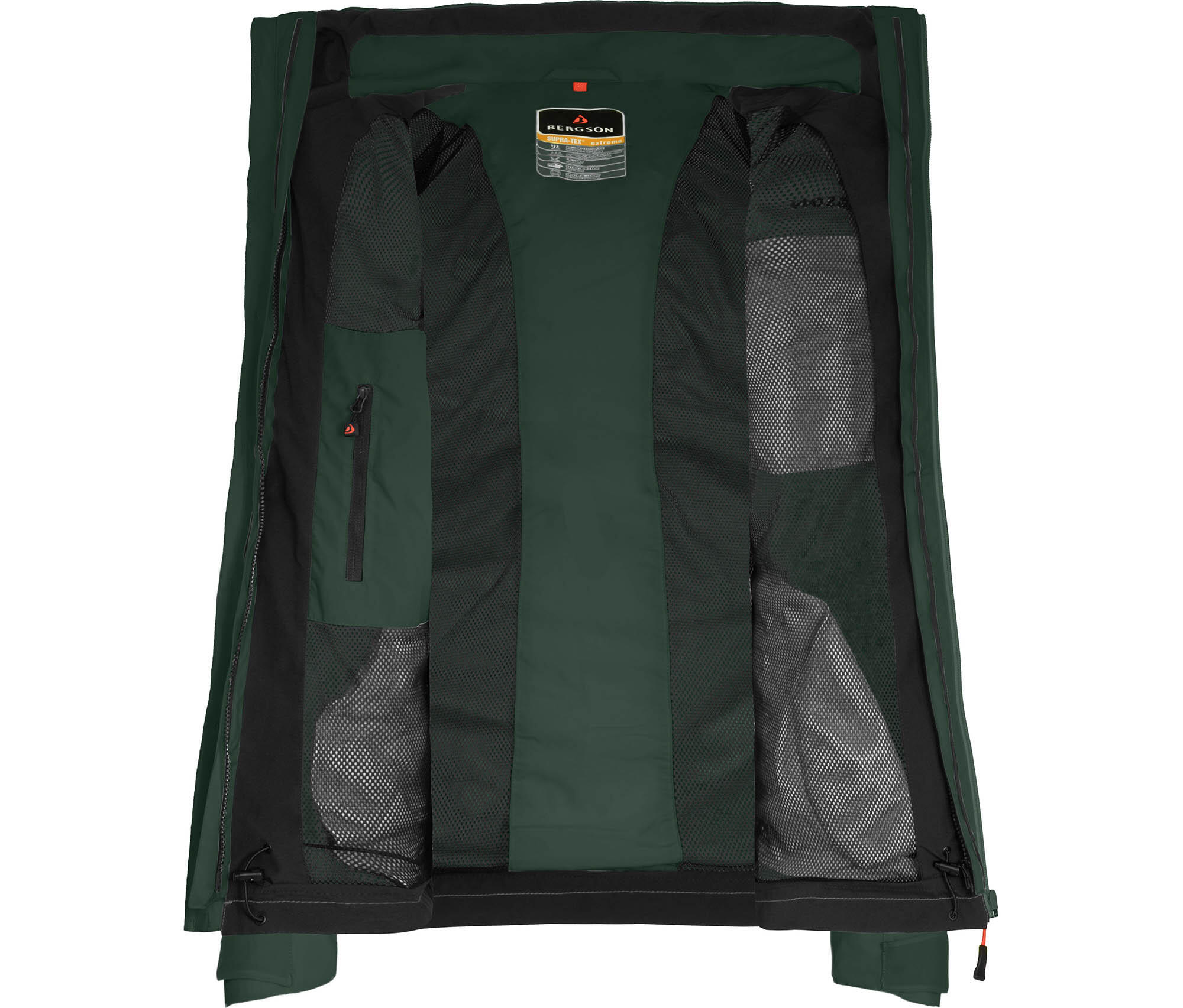 Regenjacke Fleece Innenjacke, 20000 mm Wassersäule Grün 4/6