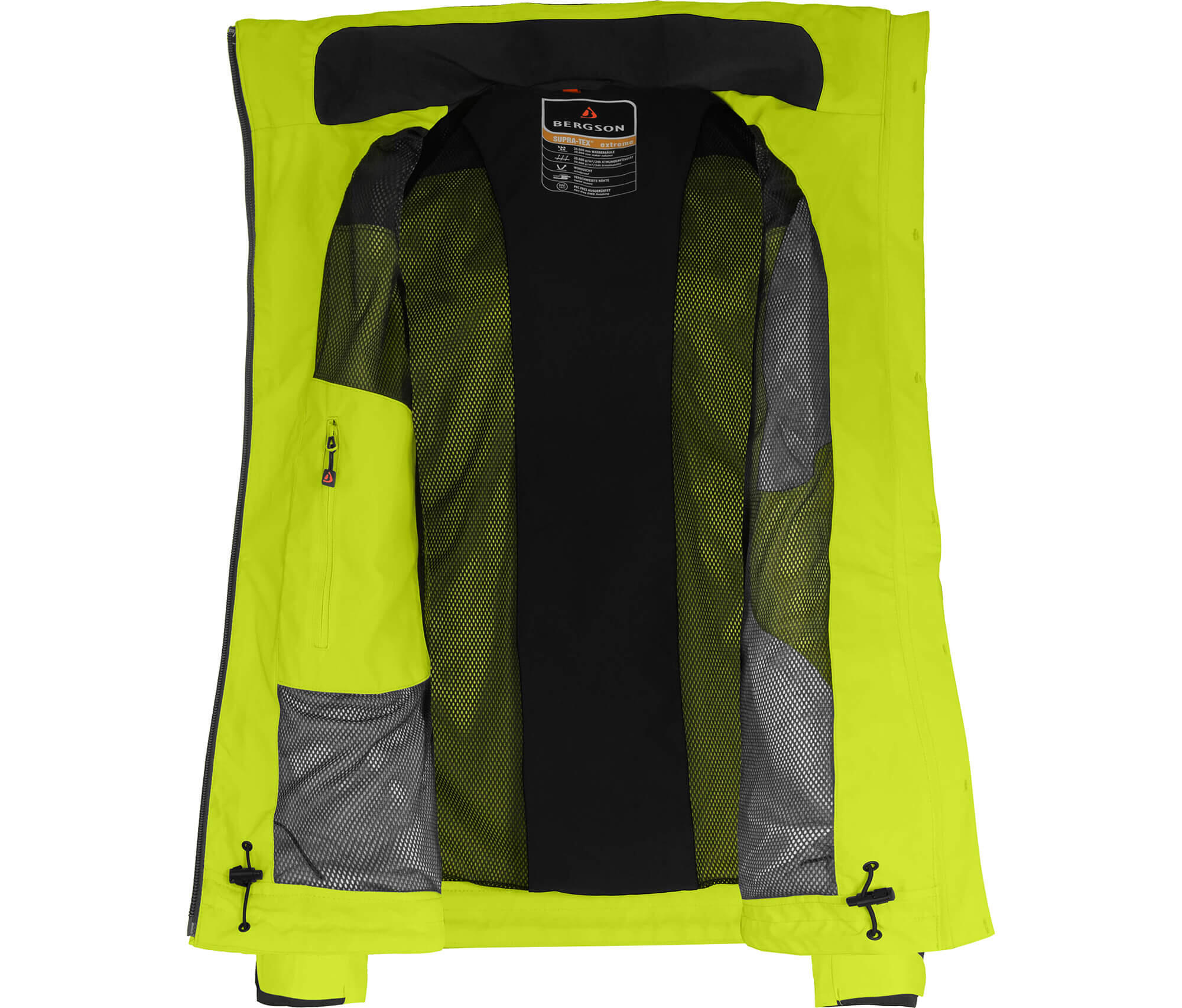 Regenjacke Netzfutter, 20000 mm Wassersäule Grün 5/7