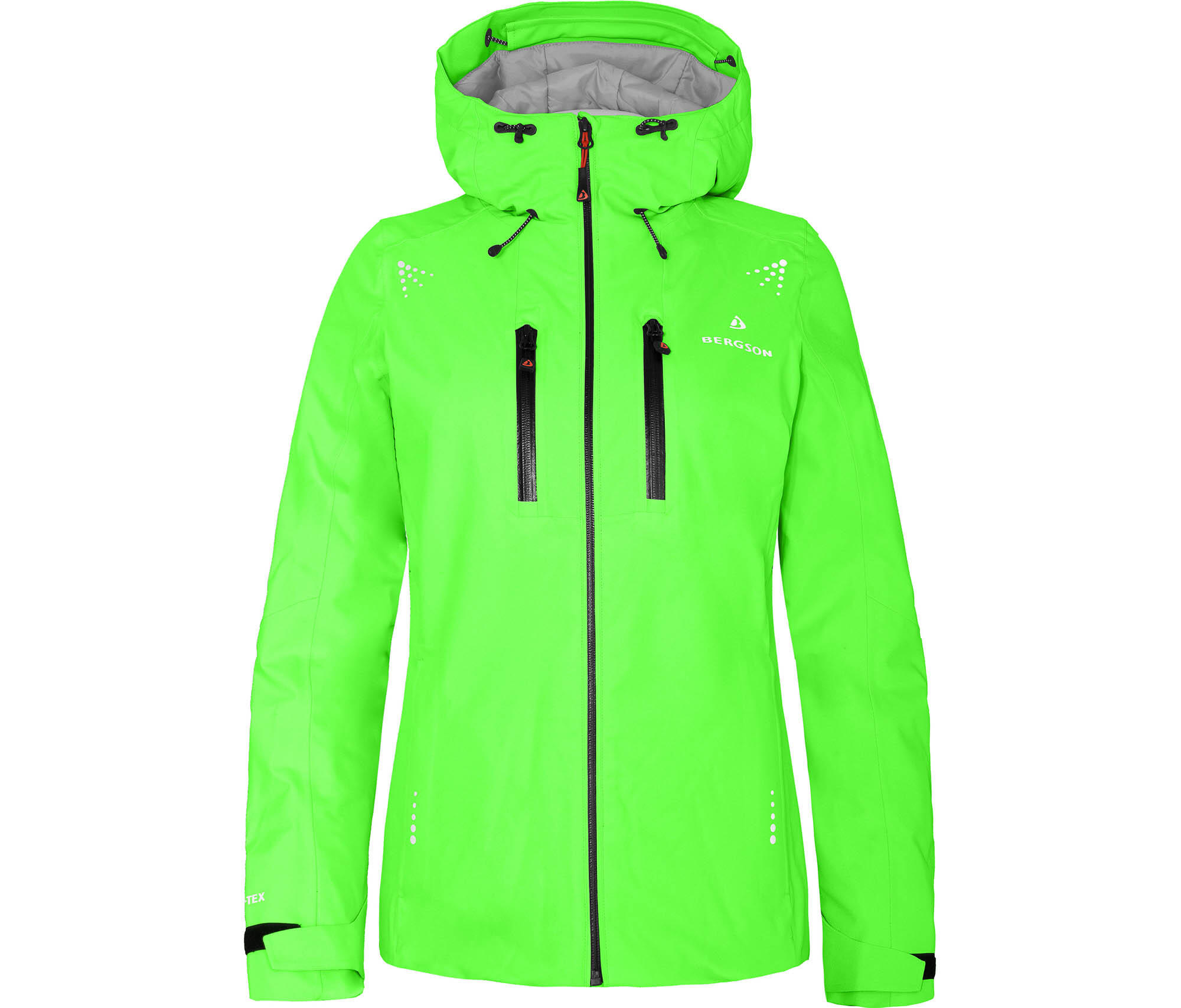 Regenjacke leicht wattiert, recycelt, 20000 mm Wassersäule Grün 2/6