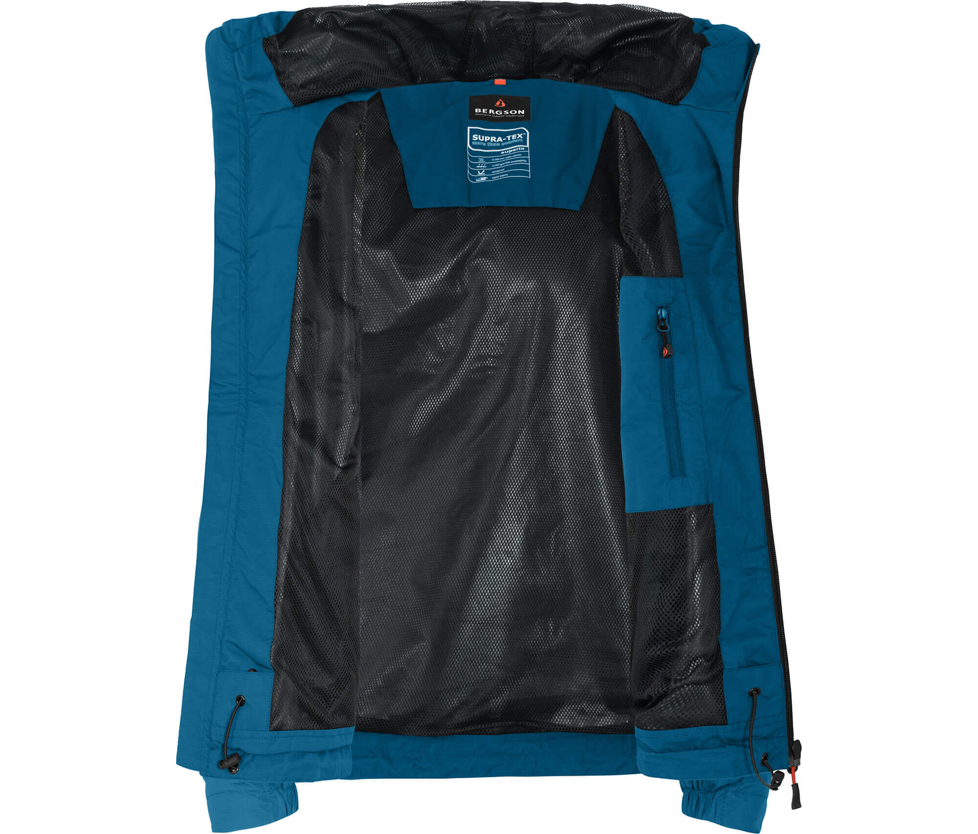 Regenjacke Netzfutter, 12000 mm Wassersäule Blau 5/5