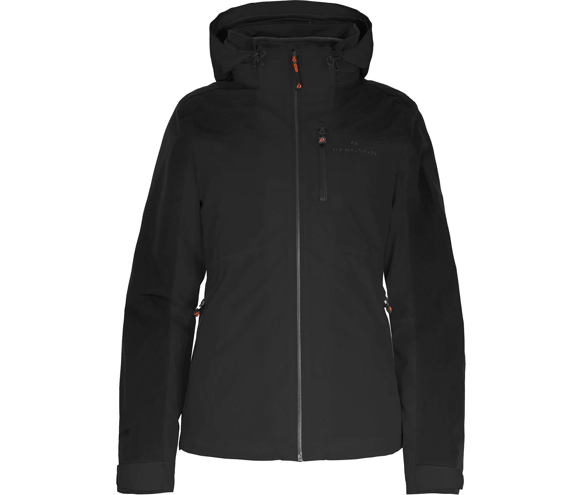 Regenjacke Netzfutter, 20000 mm Wassersäule Schwarz 2/7