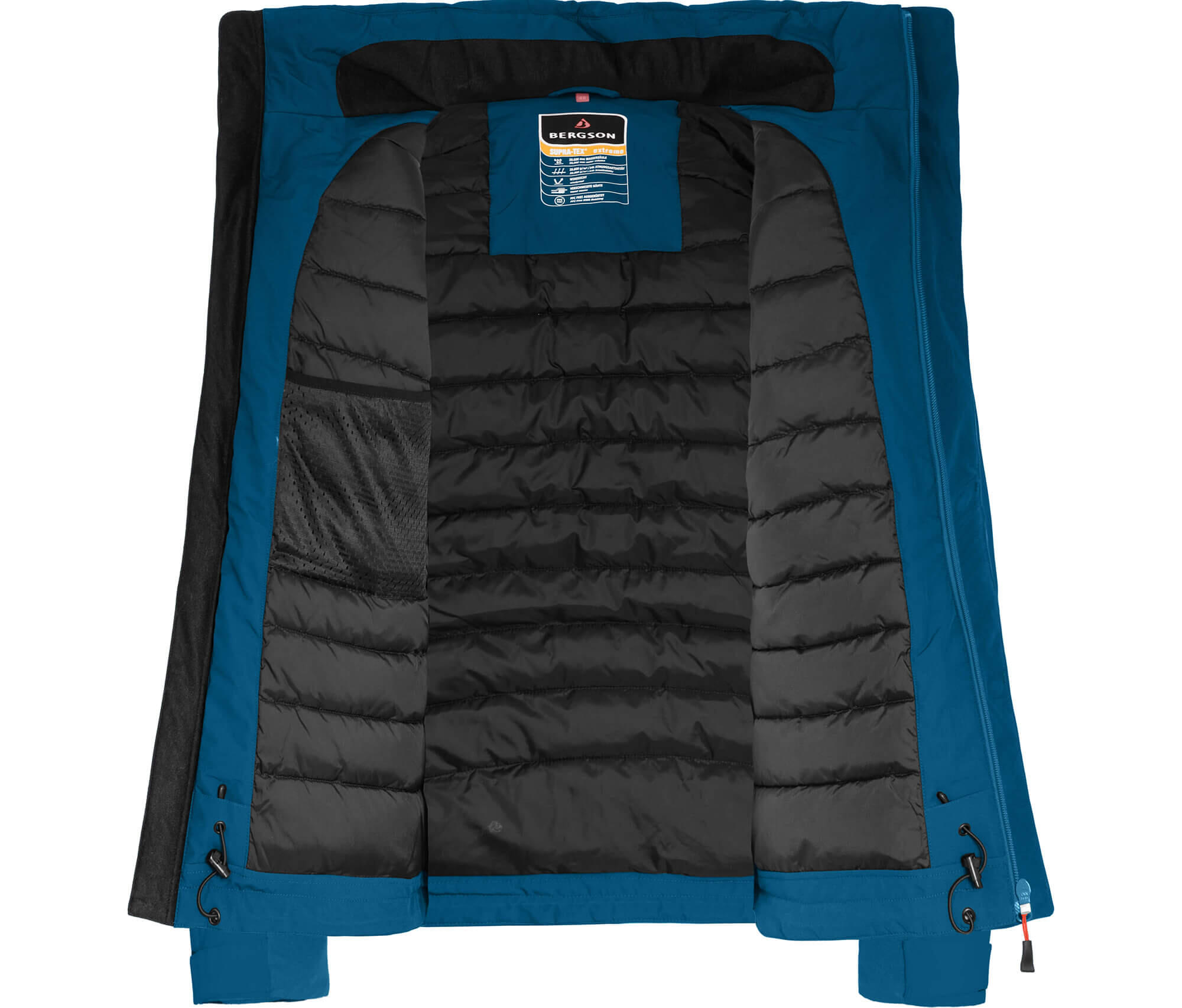 Winter-Regenjacke warm wattiert, 20000 mm Wassersäule, Innen Steppung Blau 5/6