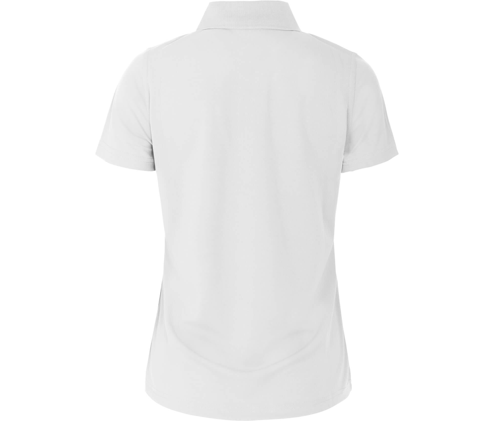 Polo-Shirt Reißverschluss, schnelltrocknend, Pique Weiß 3/3
