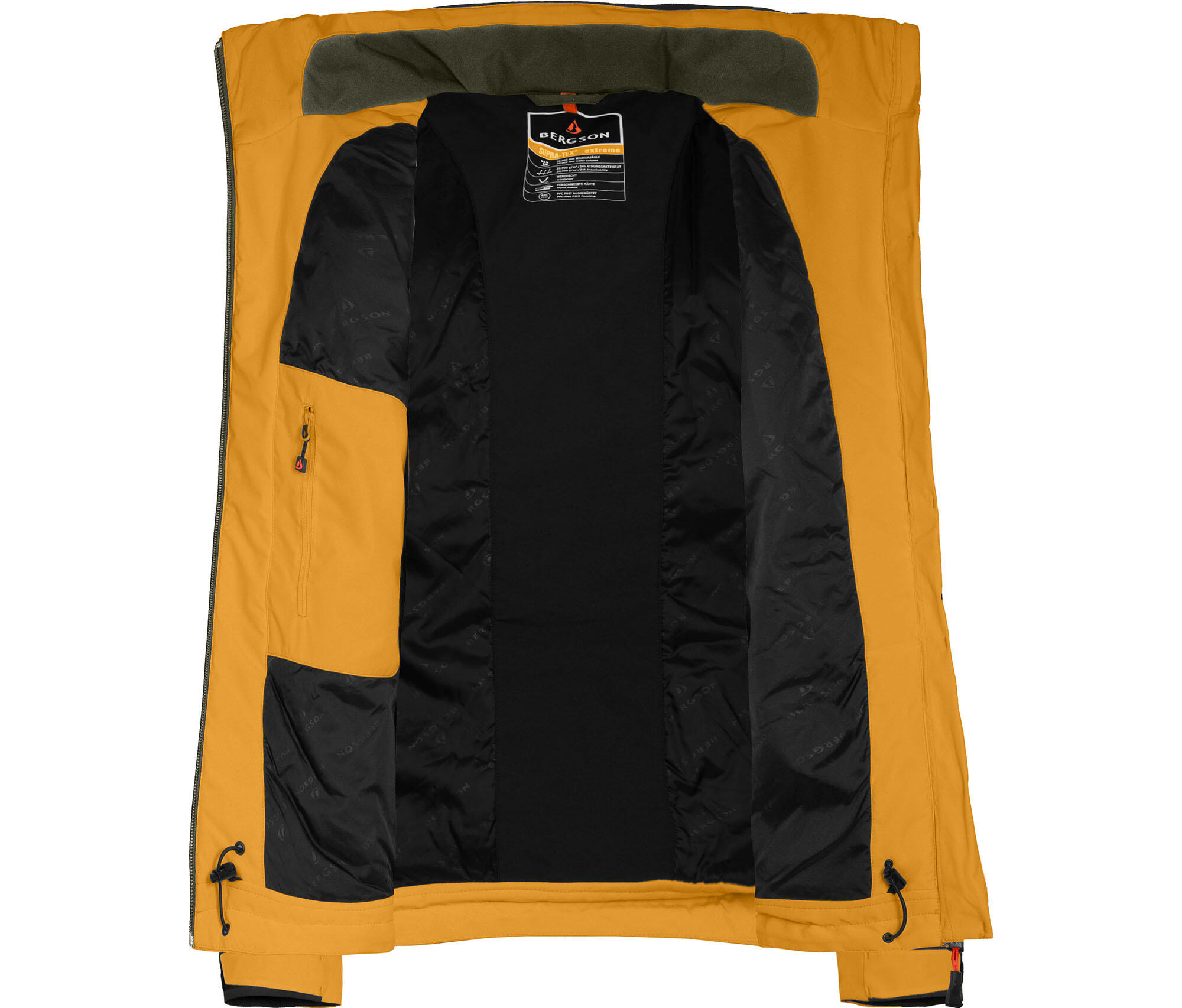 Regenjacke leicht wattiert, 20000 mm Wassersäule gold 5/5