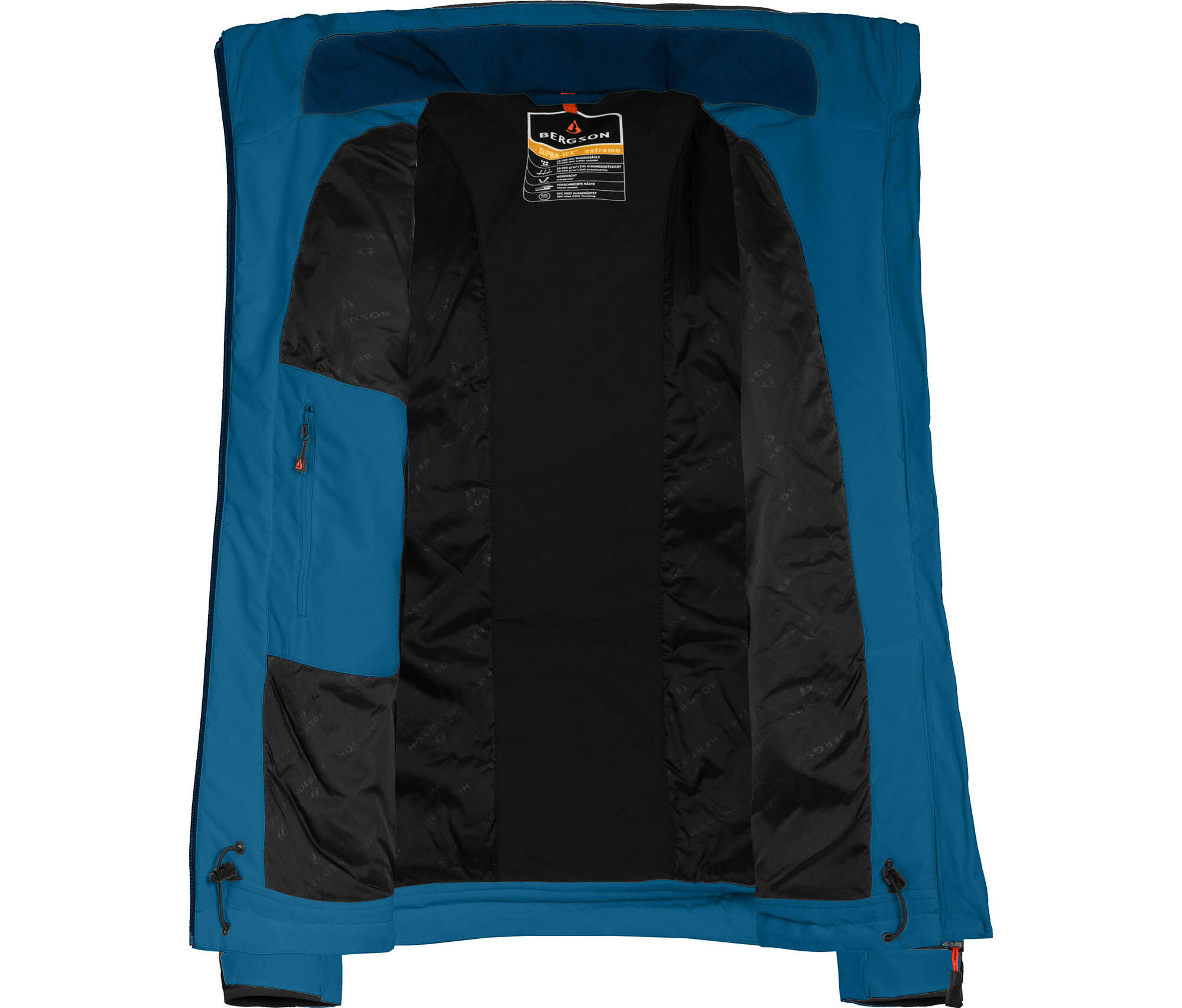 Regenjacke leicht wattiert, 20000 mm Wassersäule Blau 5/5