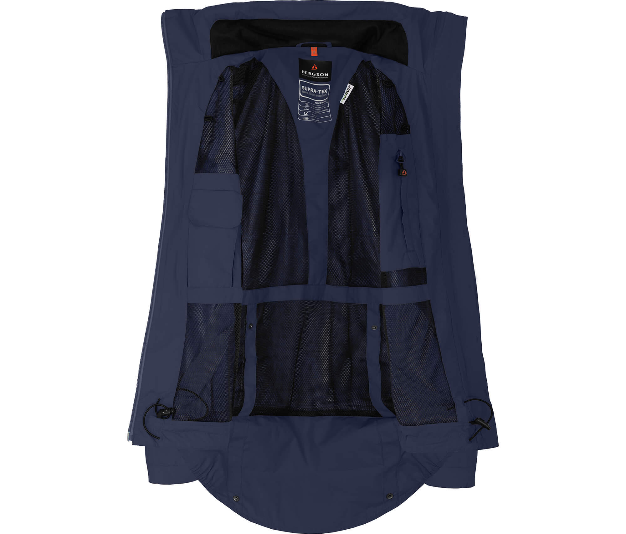 Rad-Regenjacke Netzfutter, 12000 mm Wassersäule blau 5/7