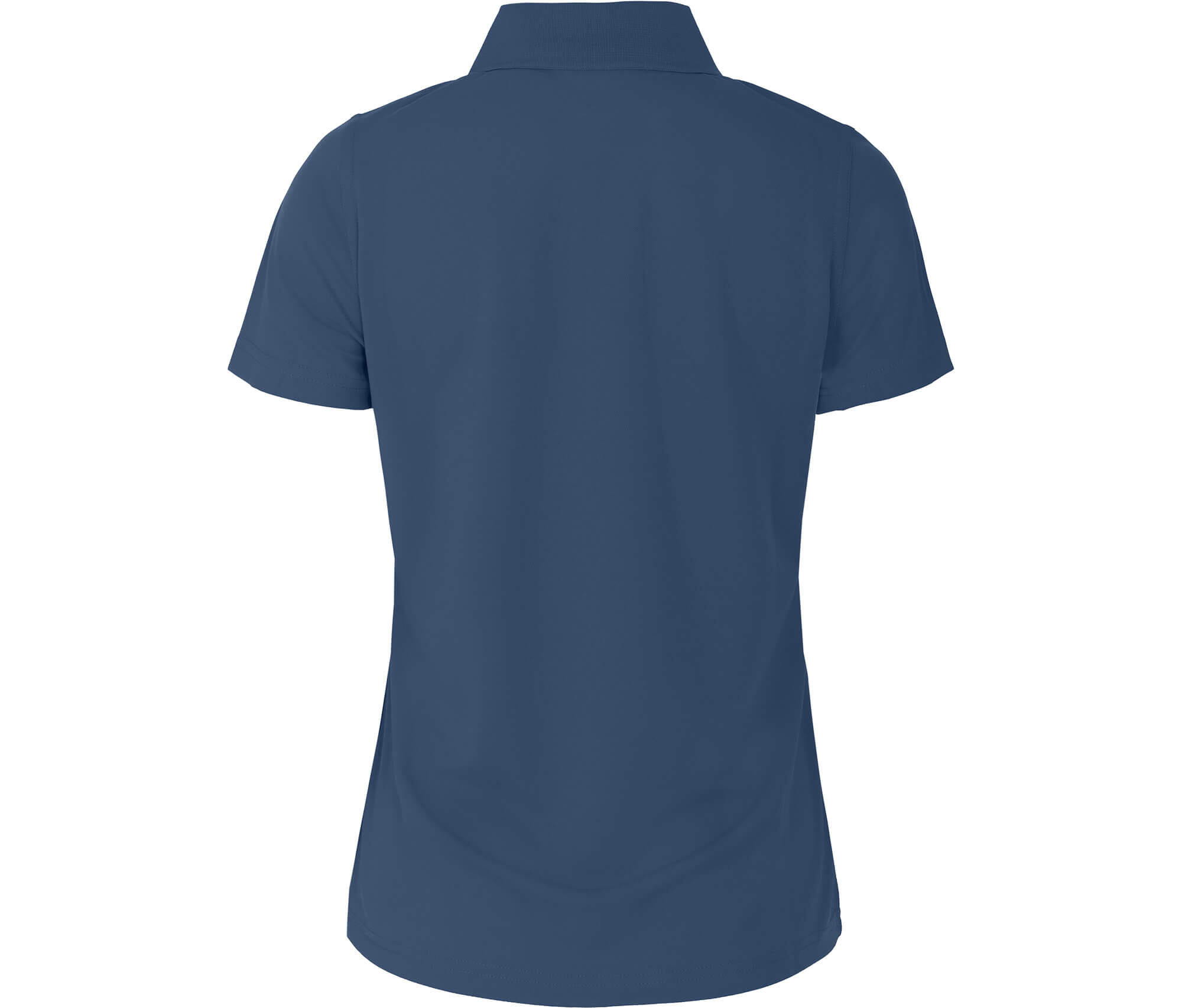 Polo-Shirt Reißverschluss, schnelltrocknend, Pique blau 3/3