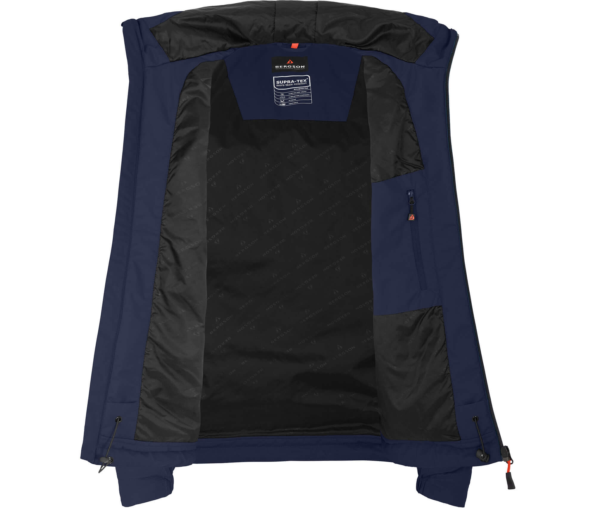 Regenjacke leicht wattiert, 12000 mm Wassersäule blau 5/5