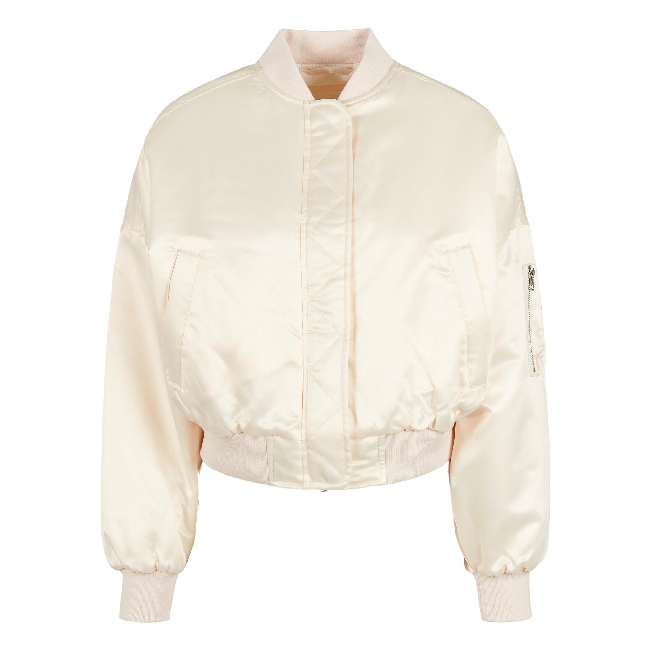 Urban Classics - Bomber Femme Grandes Tailles Urban Classics Oversized Satin - Blouson - Blanc - 52 2xl - Decathlon