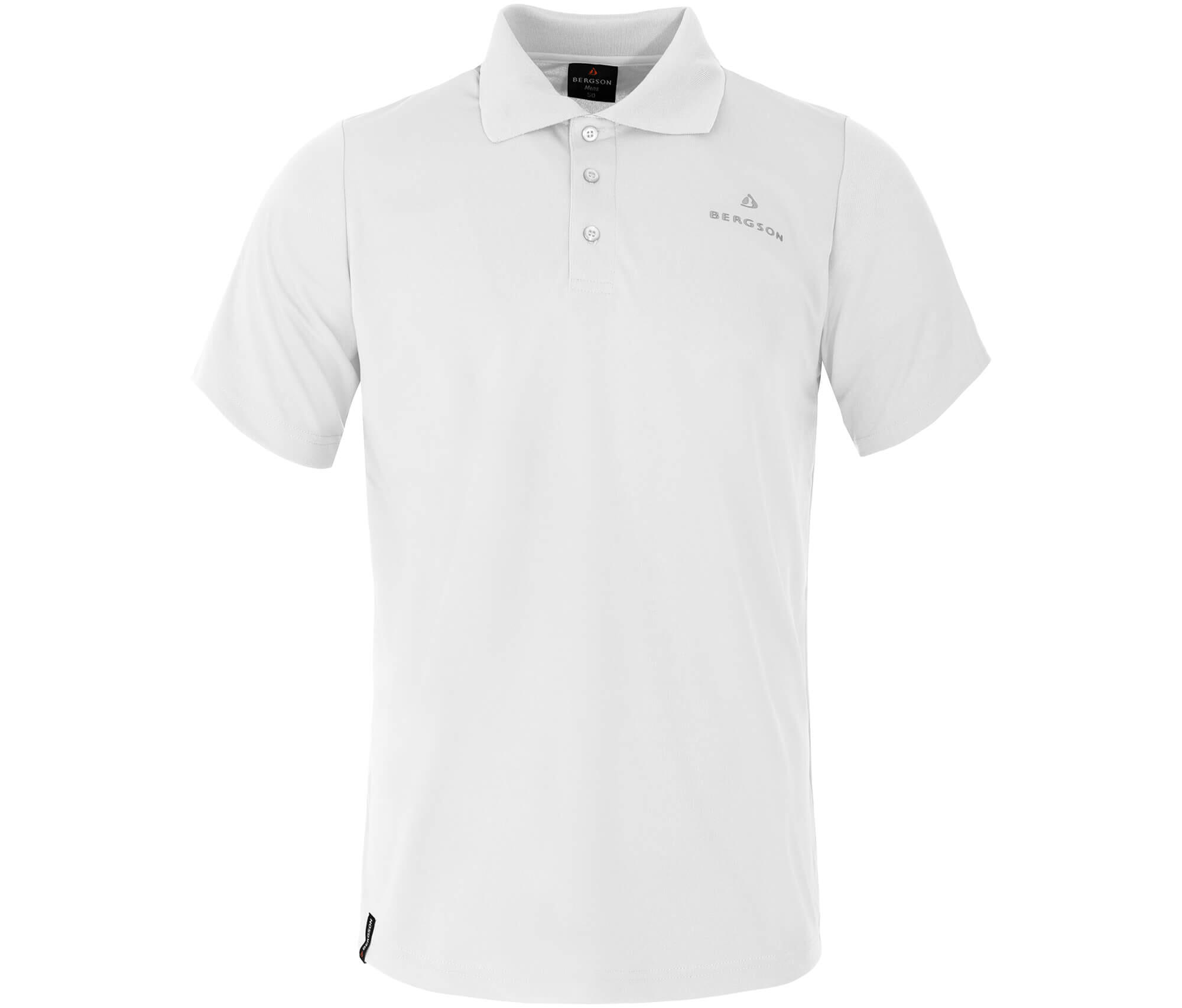 Polo-Shirt Knopfleiste, schnelltrocknend, Pique Weiß 2/3