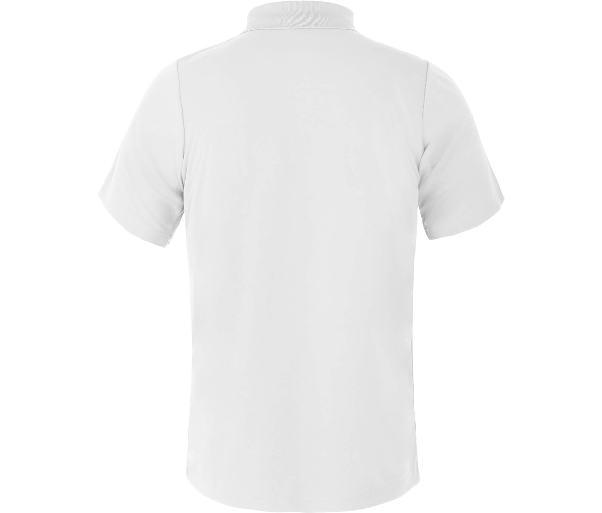 Polo-Shirt Knopfleiste, schnelltrocknend, Pique Weiß 3/3
