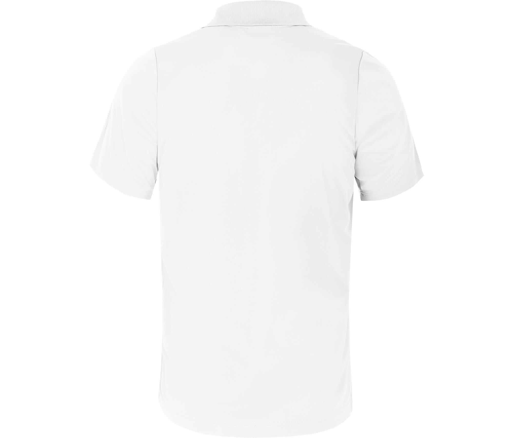 Polo-Shirt Reißverschluss, schnelltrocknend, Pique Weiß 3/3