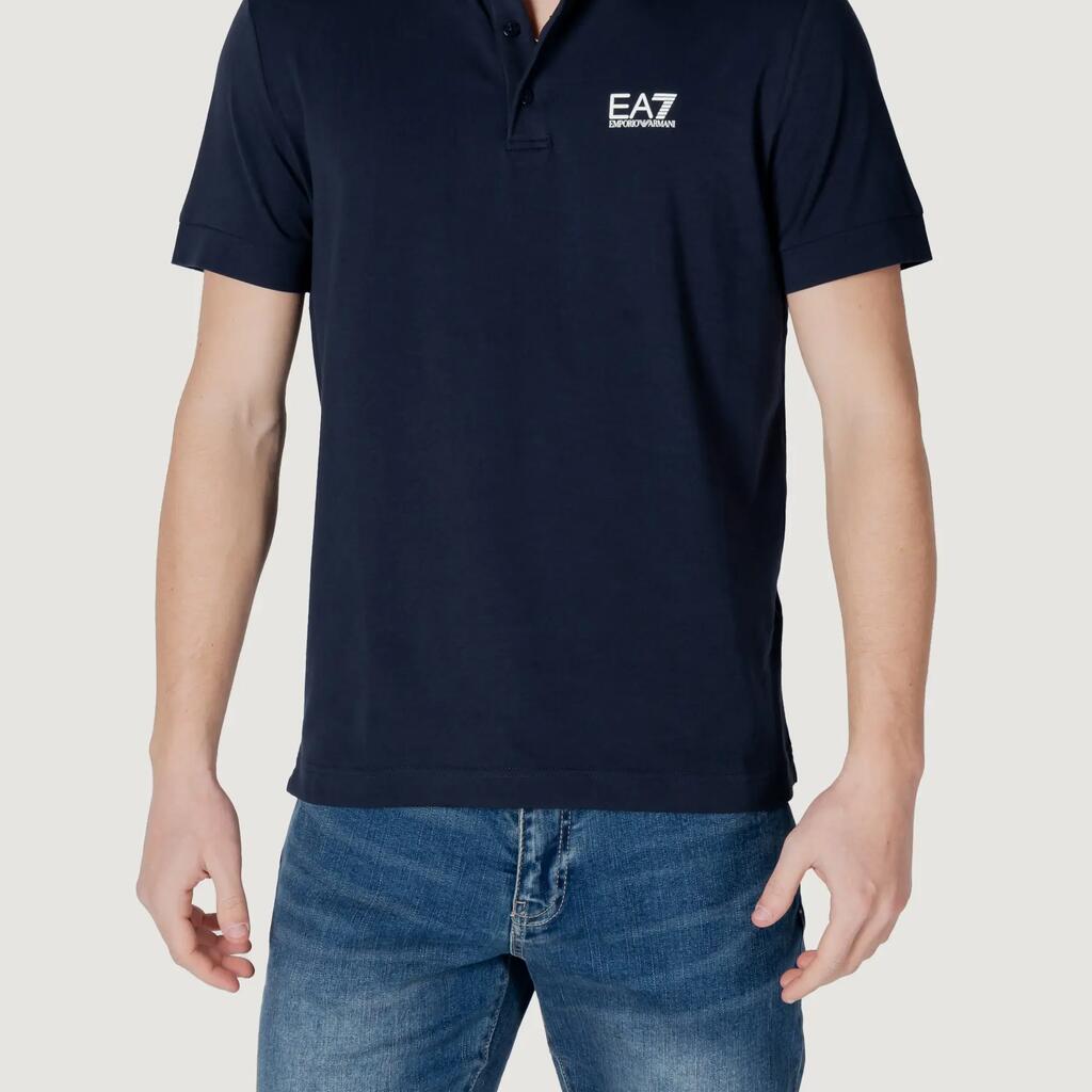 short-sleeved polo shirt  BLUE