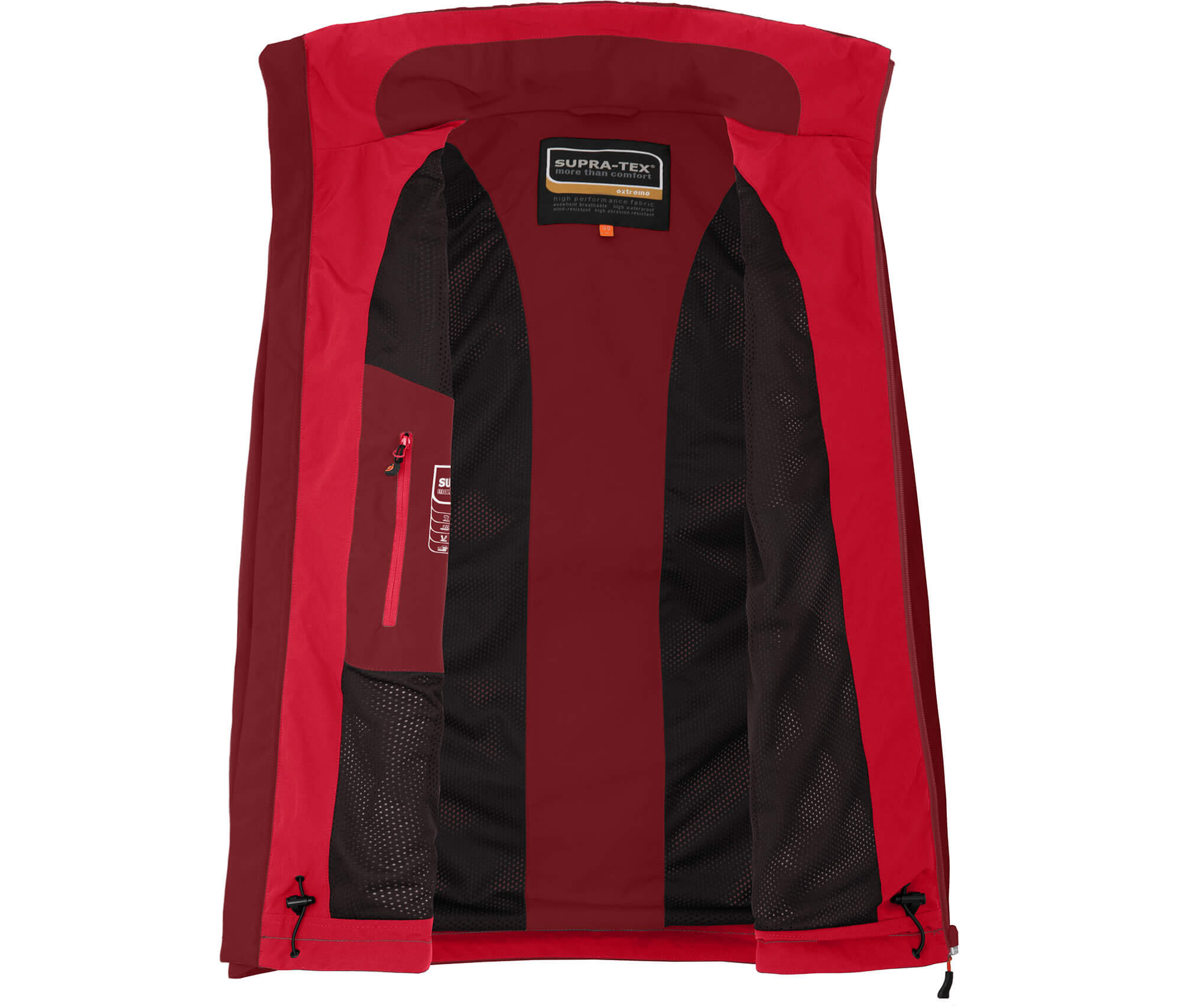 Regenjacke Netzfutter, 20000 mm Wassersäule Rot 4/4