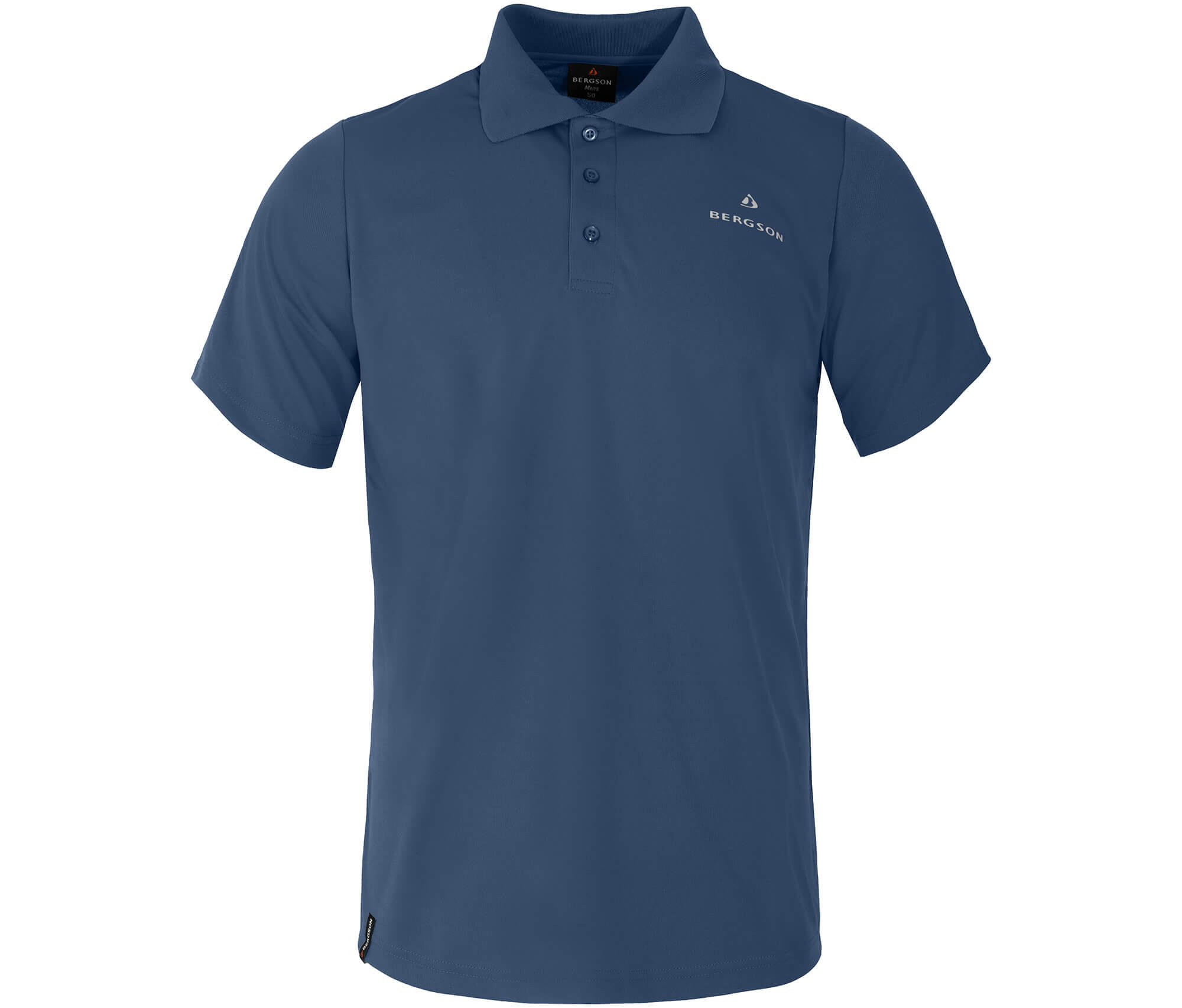 Polo-Shirt Knopfleiste, schnelltrocknend, Pique blau 2/3
