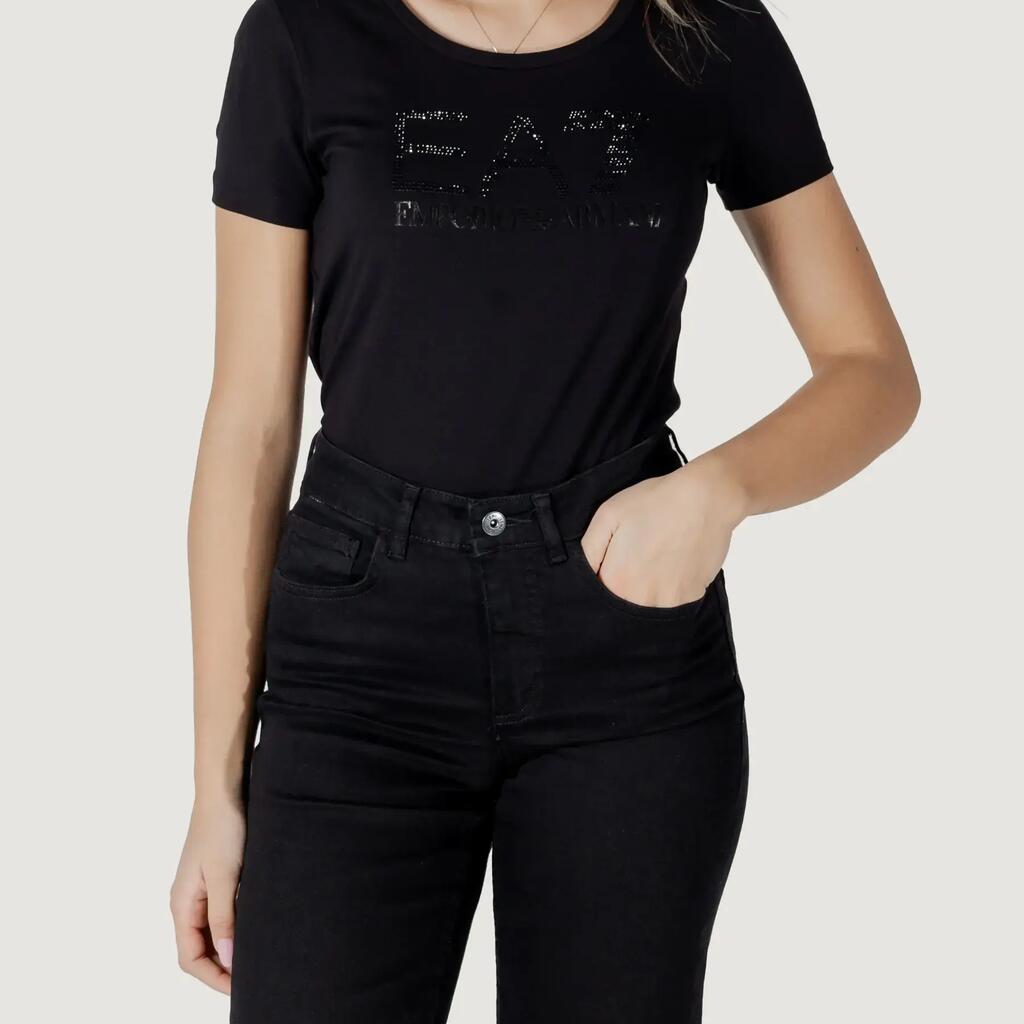 crop top t-shirt  BLACK