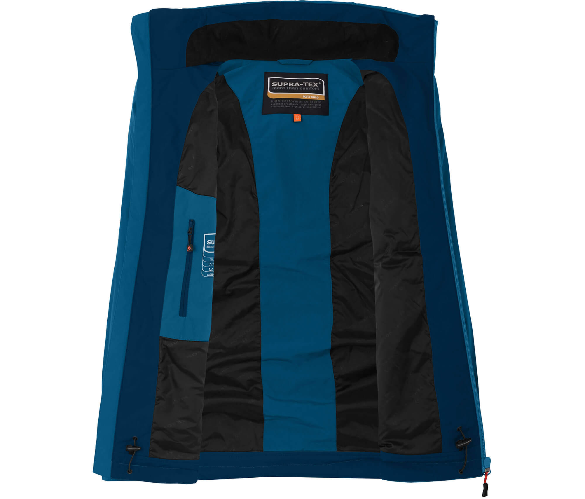 Regenjacke Netzfutter, 20000 mm Wassersäule Blau 3/4