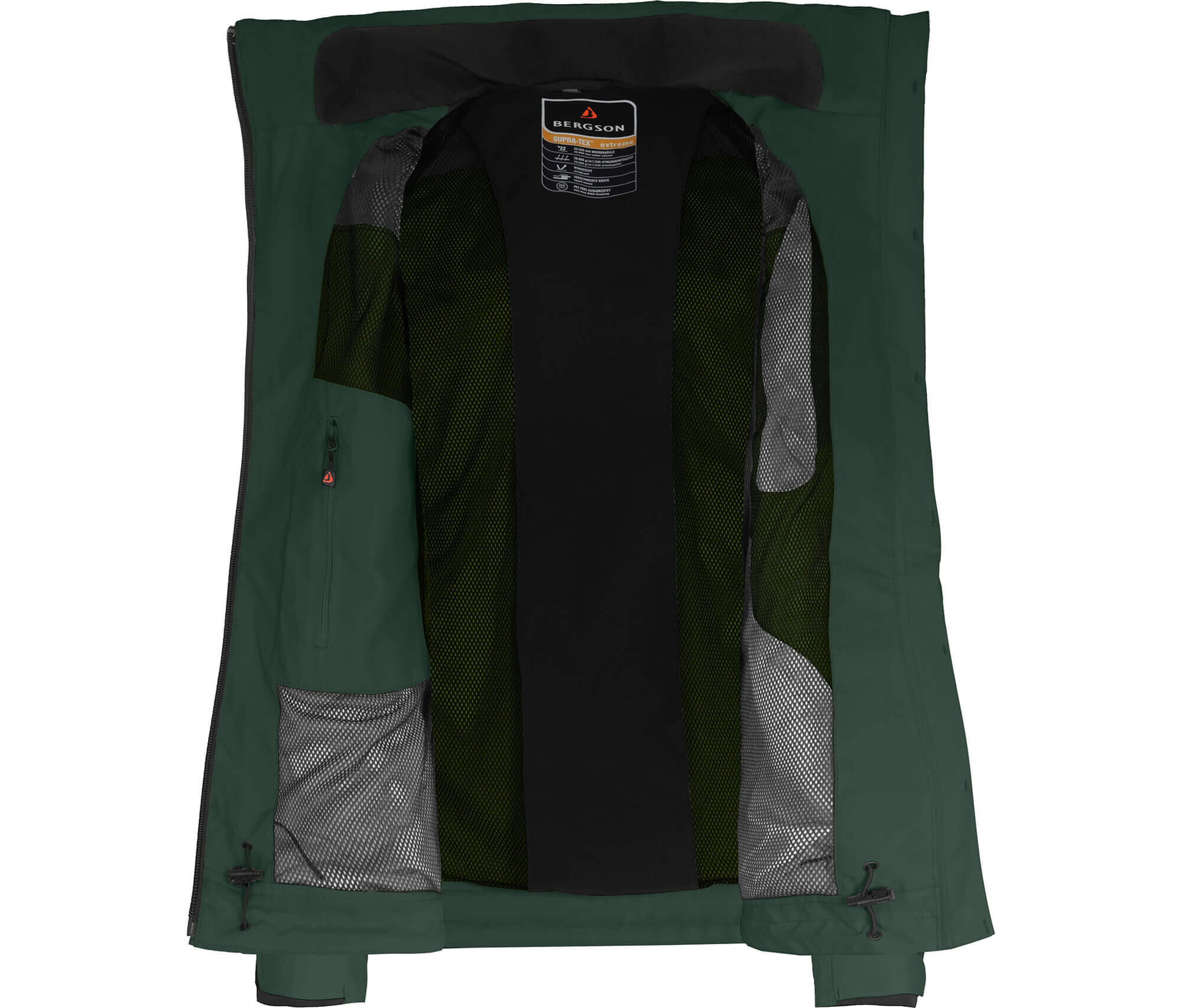 Regenjacke Fleece Innenjacke, 20000 mm Wassersäule Grün 5/7