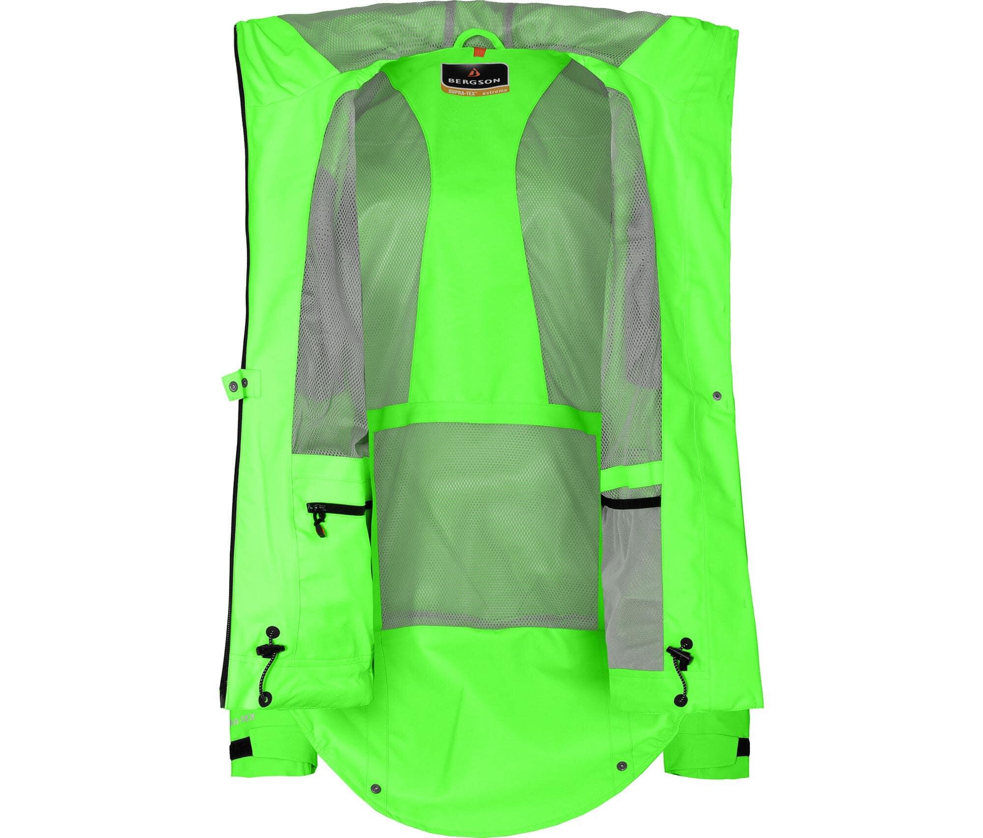 Regenjacke recycelt, Netzfutter, 20000 mm Wassersäule Grün 5/7