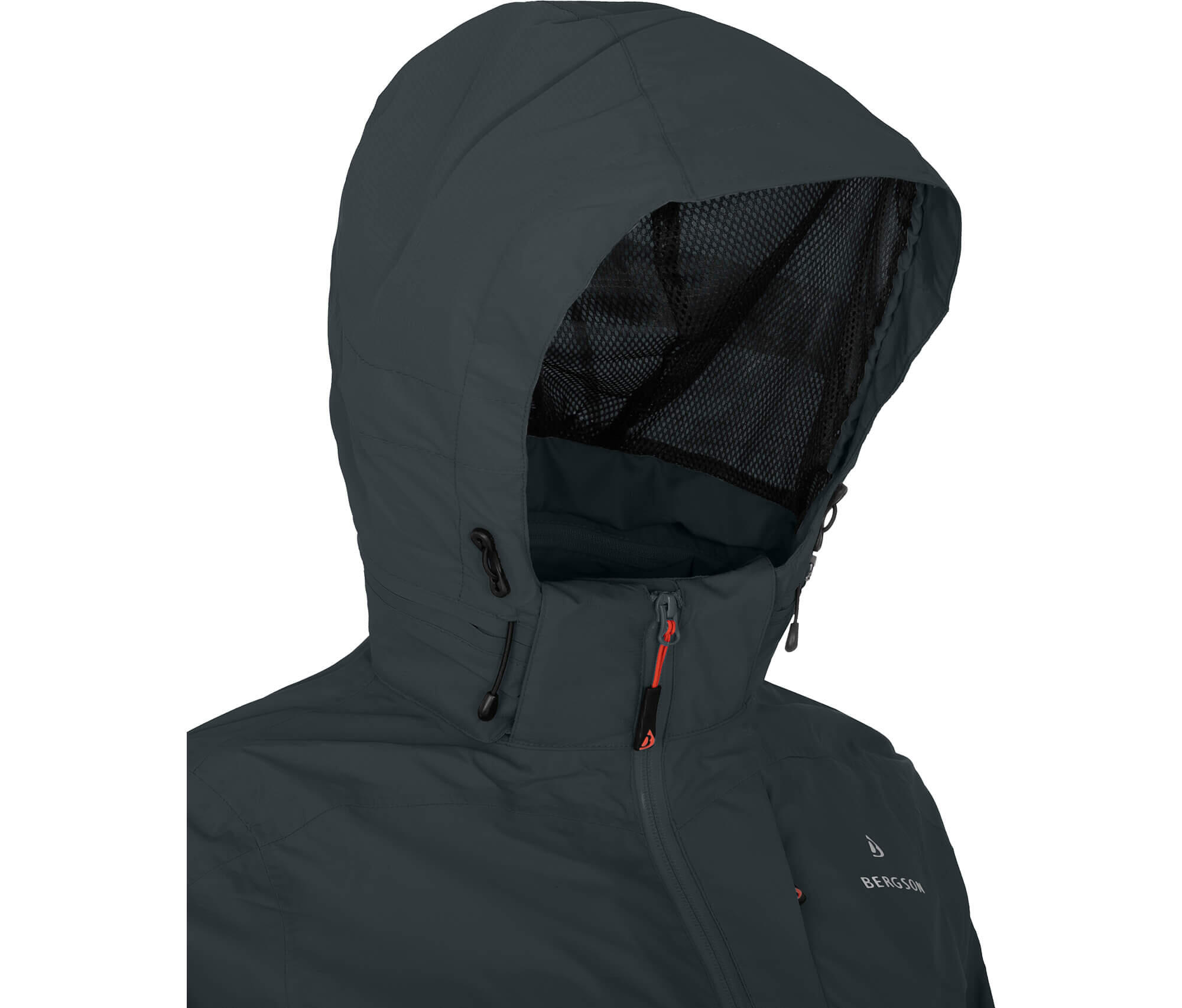 Rad-Regenjacke Netzfutter, 12000 mm Wassersäule grau 7/7