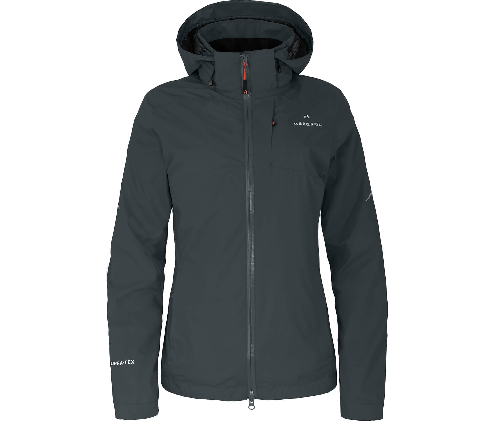 Rad-Regenjacke Netzfutter, 12000 mm Wassersäule grau 2/7