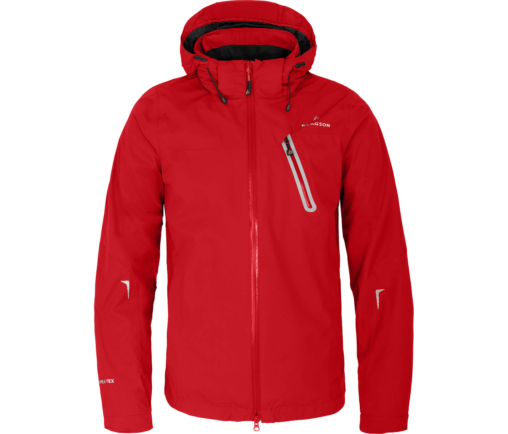 Rad-Regenjacke Netzfutter, 12000 mm Wassersäule rot 2/5
