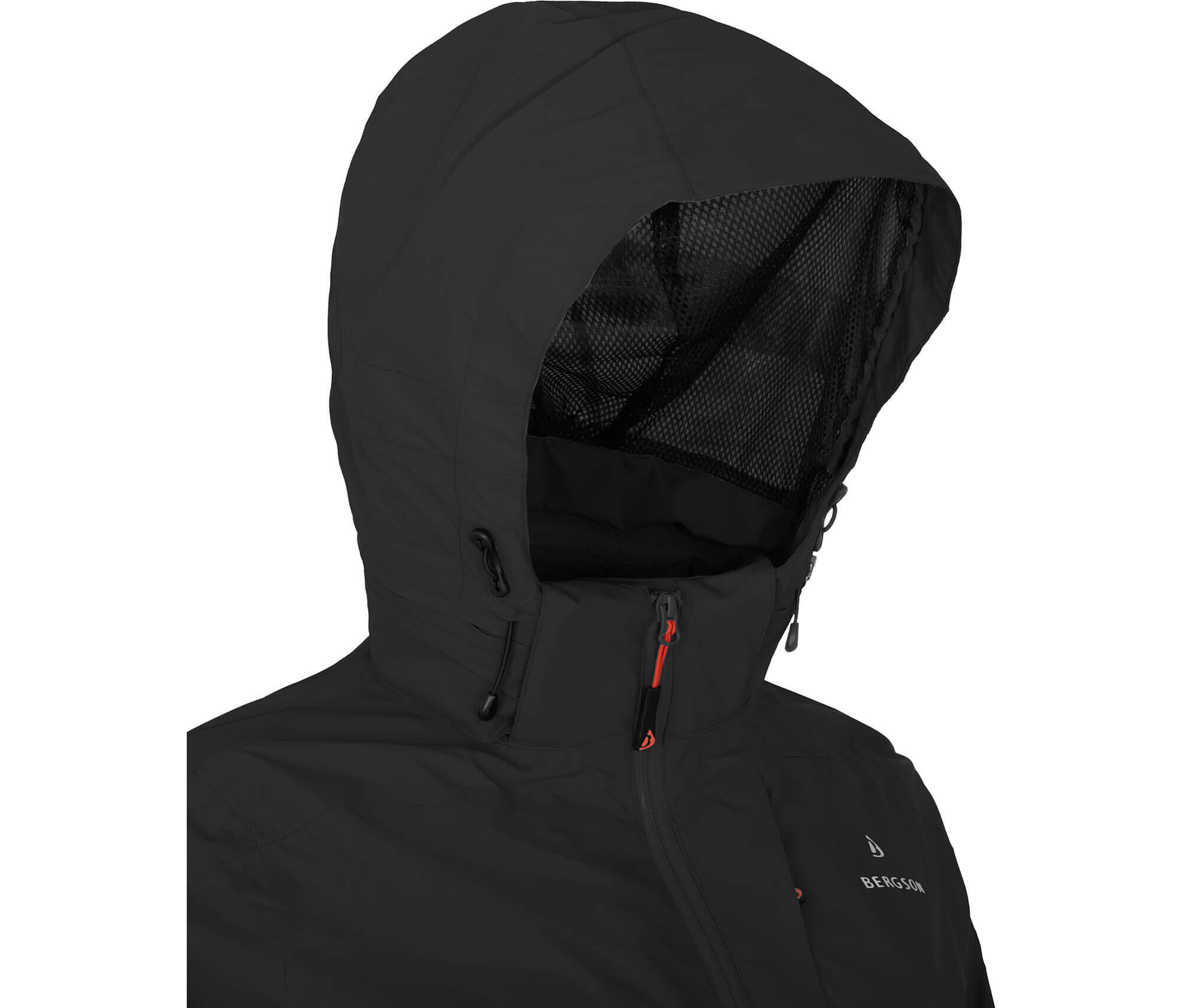 Rad-Regenjacke Netzfutter, 12000 mm Wassersäule Schwarz 7/7