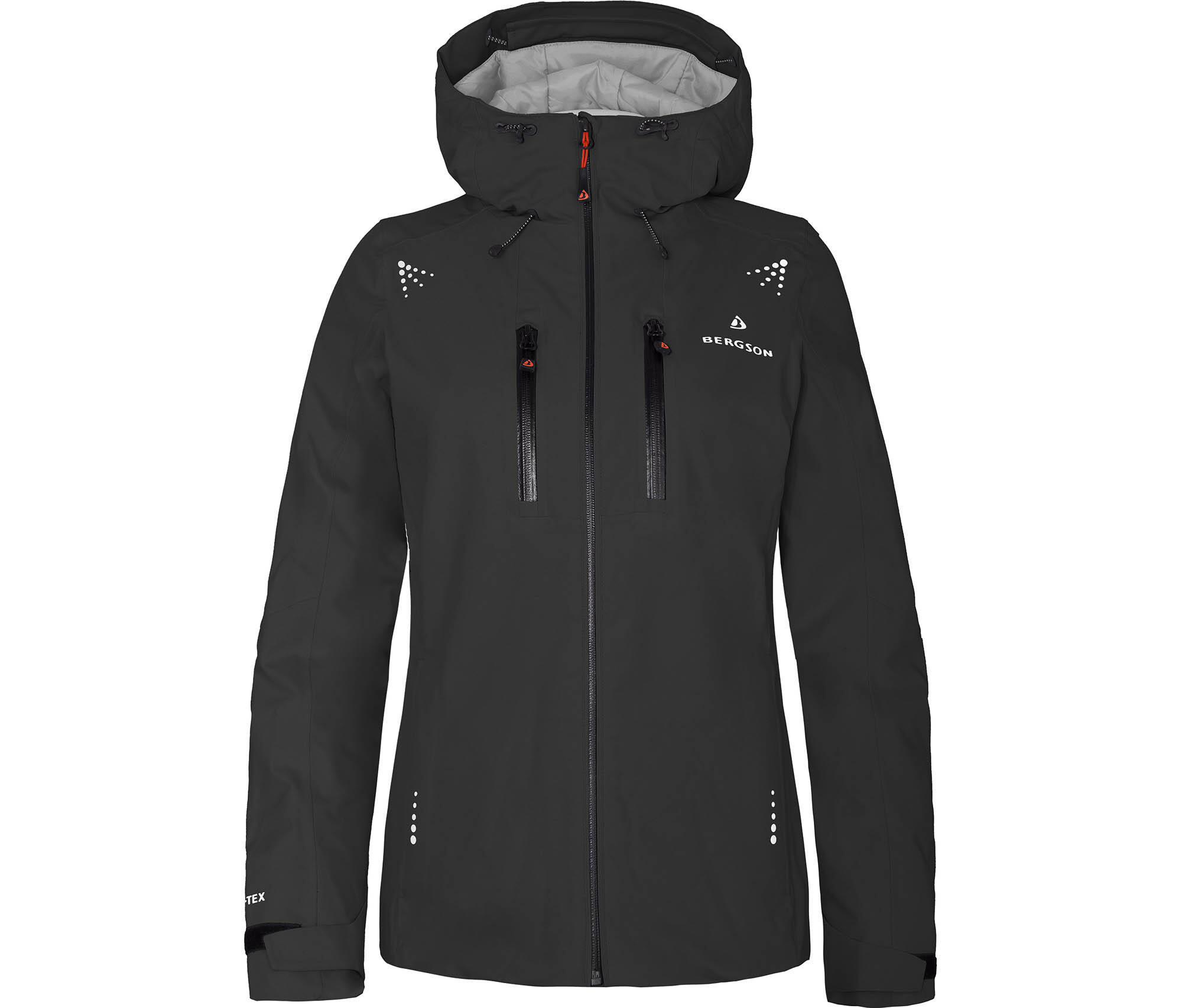 Regenjacke leicht wattiert, recycelt, 20000 mm Wassersäule Schwarz 2/6
