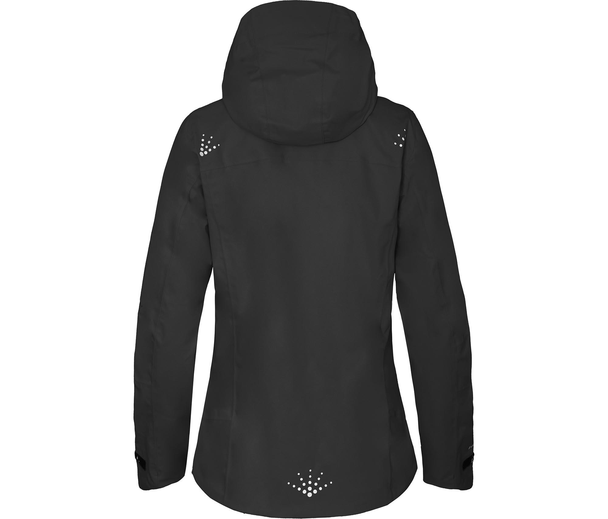 Regenjacke recycelt, Netzfutter, 20000 mm Wassersäule Schwarz 4/7