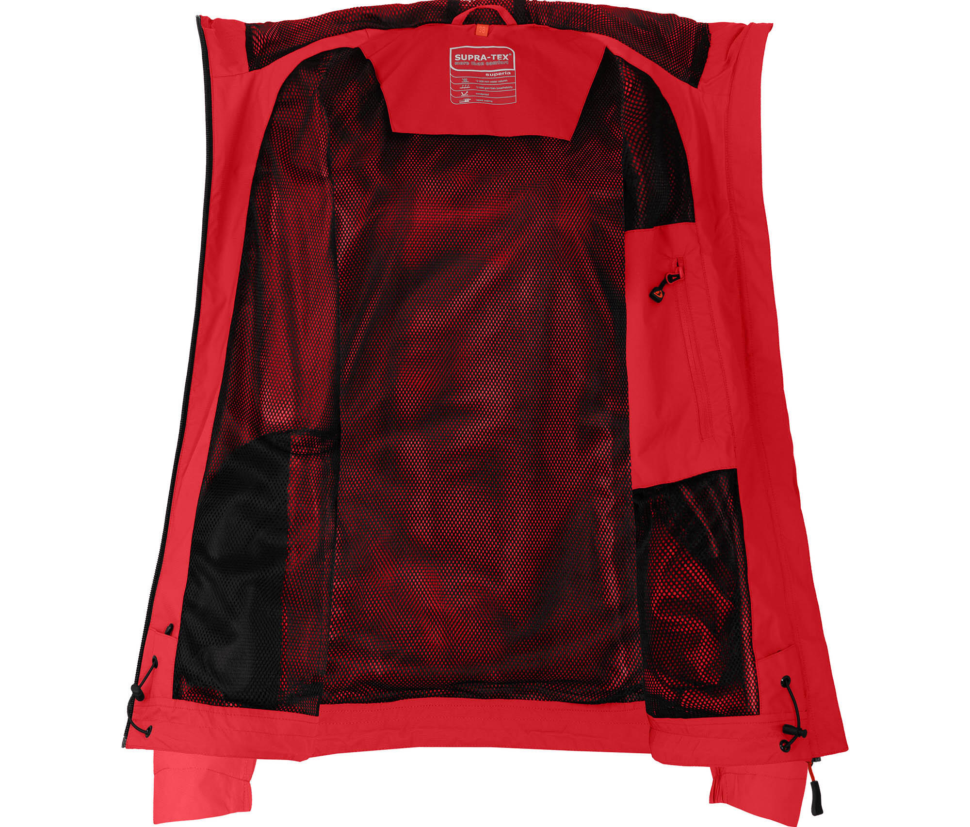 Regenjacke Netzfutter, 12000 mm Wassersäule rot 5/5
