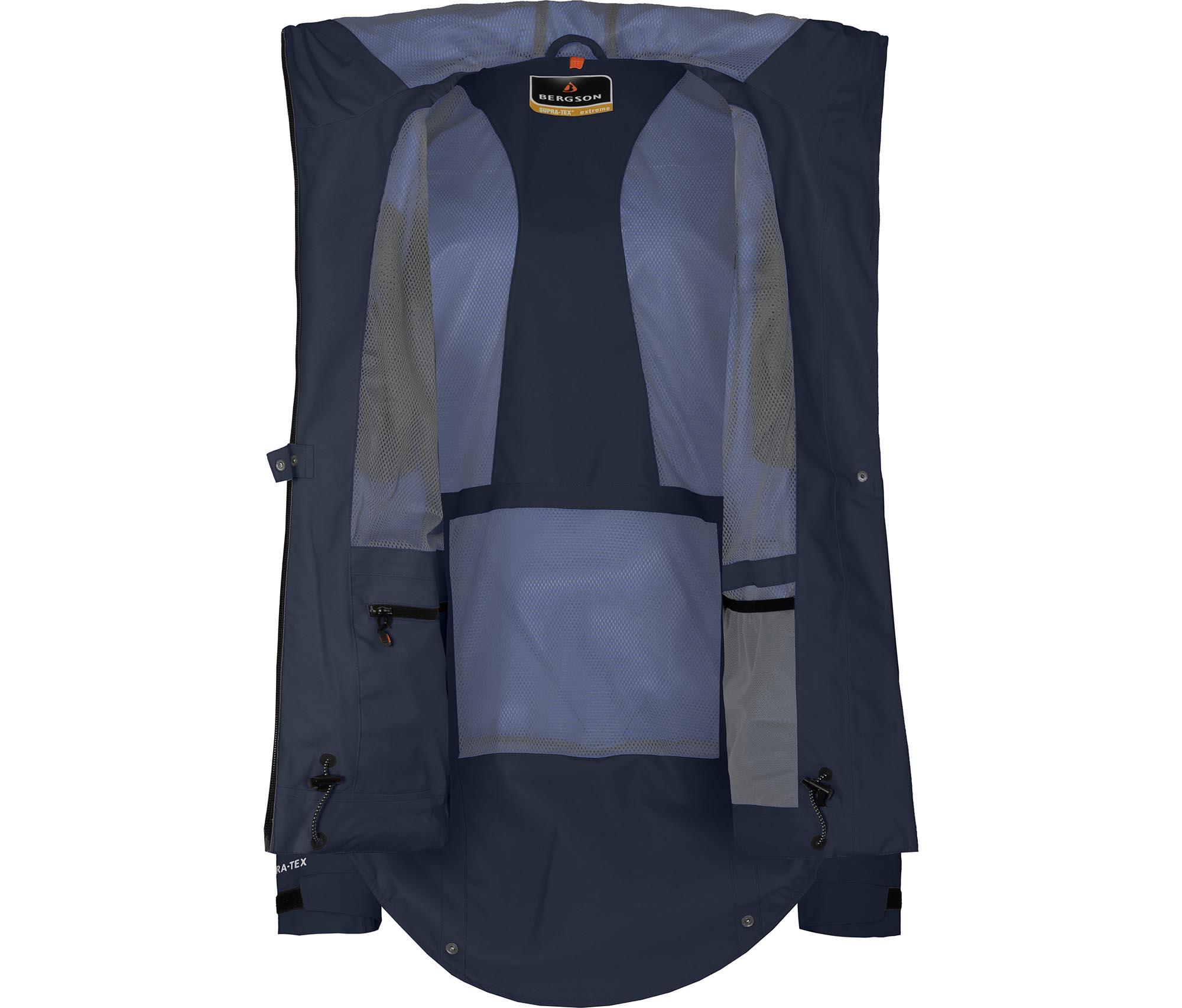 Regenjacke recycelt, Netzfutter, 20000 mm Wassersäule Blau 5/7