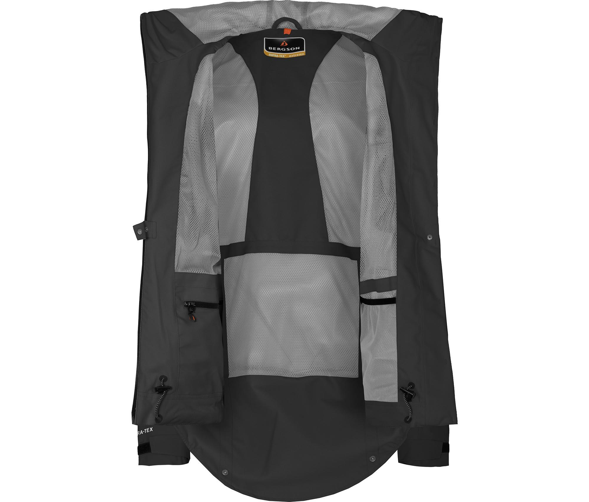 Regenjacke recycelt, Netzfutter, 20000 mm Wassersäule Schwarz 5/7