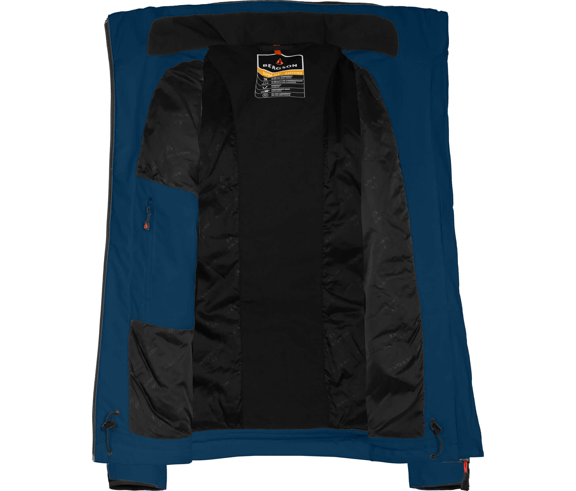 Regenjacke leicht wattiert, 20000 mm Wassersäule Blau 5/6