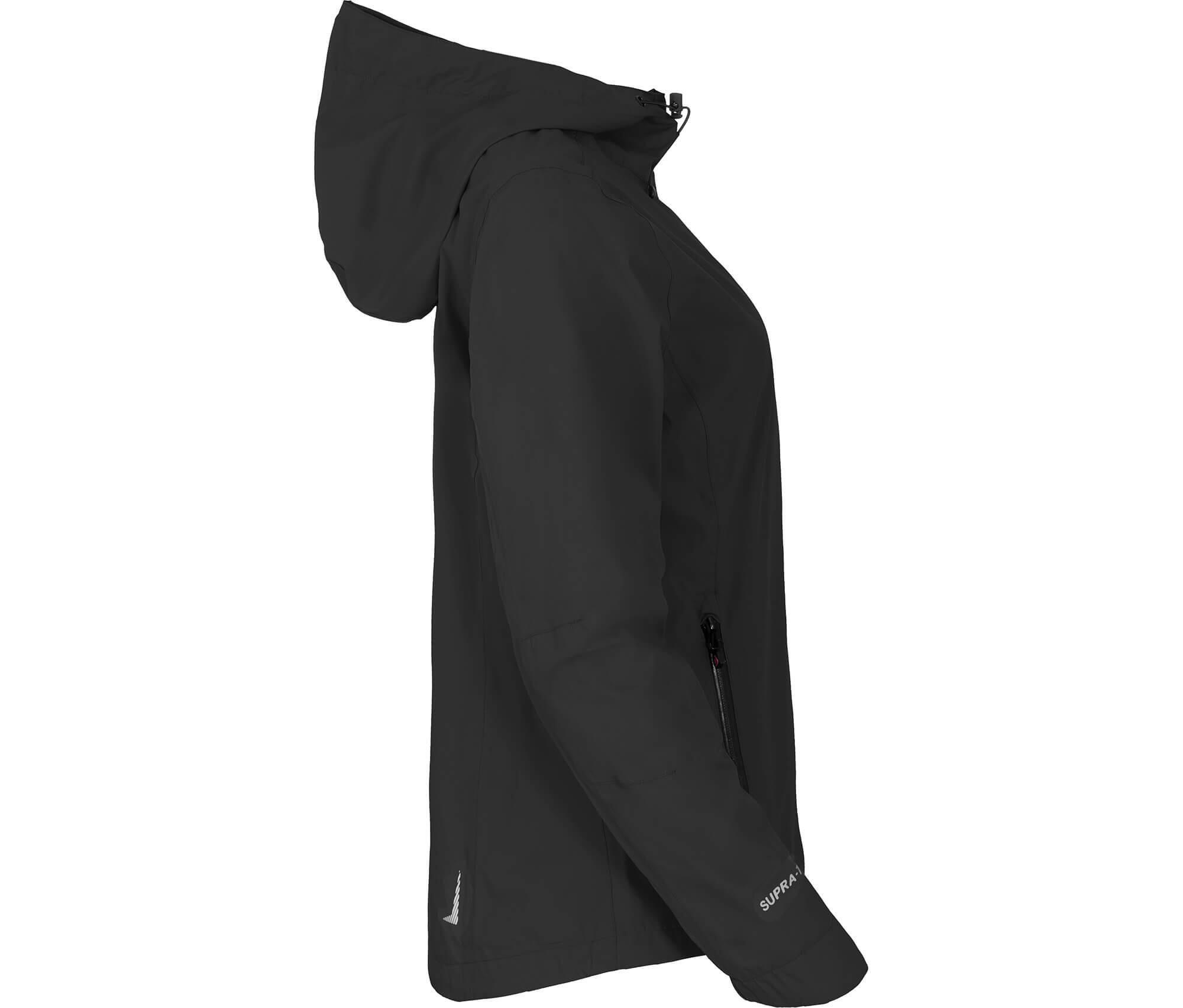 Regenjacke Netzfutter, 12000 mm Wassersäule Schwarz 3/5