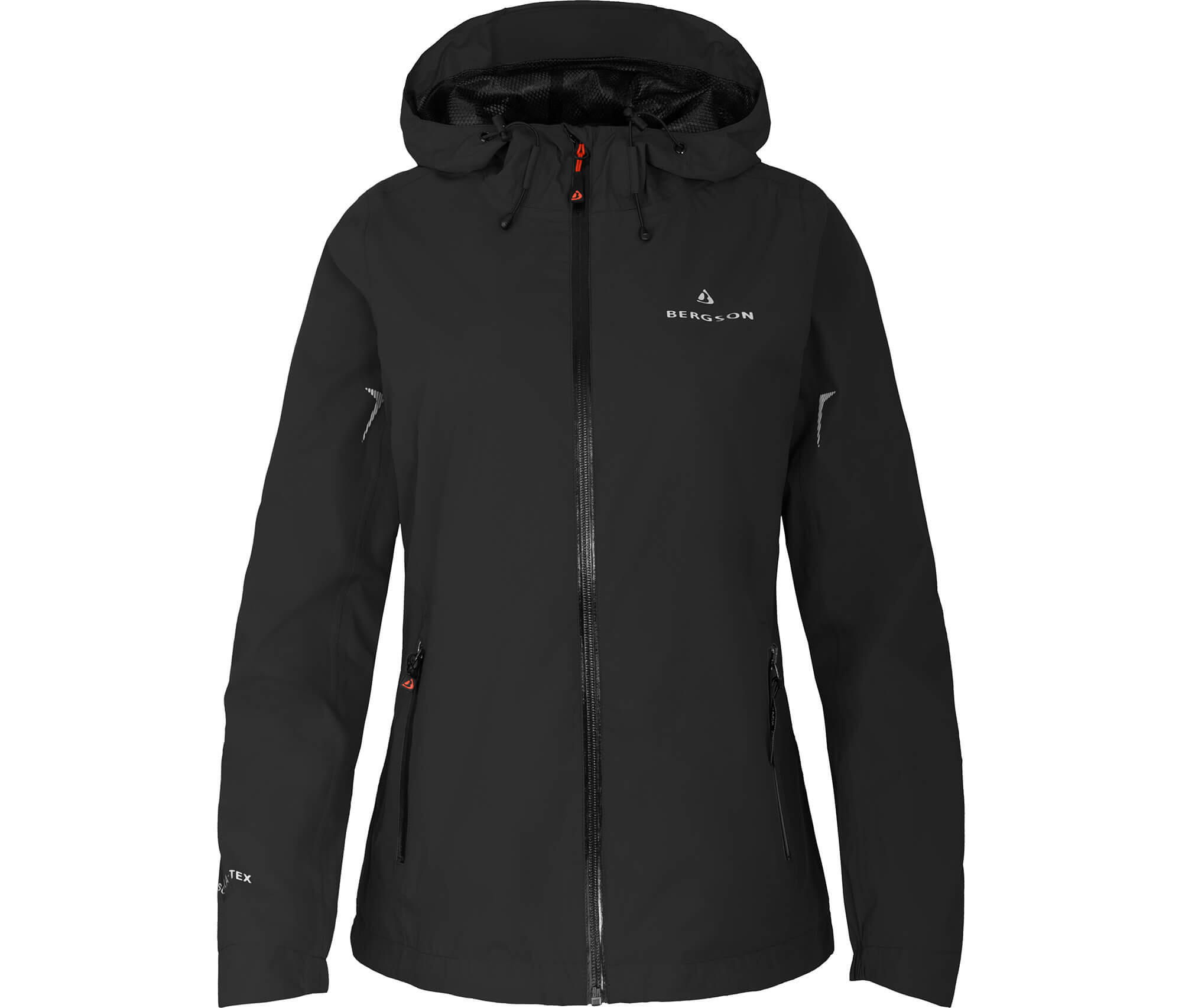 Regenjacke Netzfutter, 12000 mm Wassersäule Schwarz 2/5