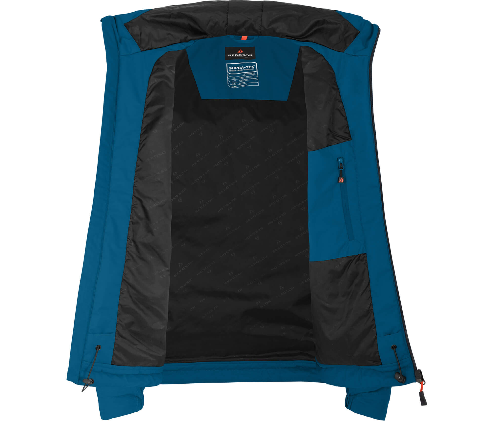 Regenjacke leicht wattiert, 12000 mm Wassersäule Blau 5/5