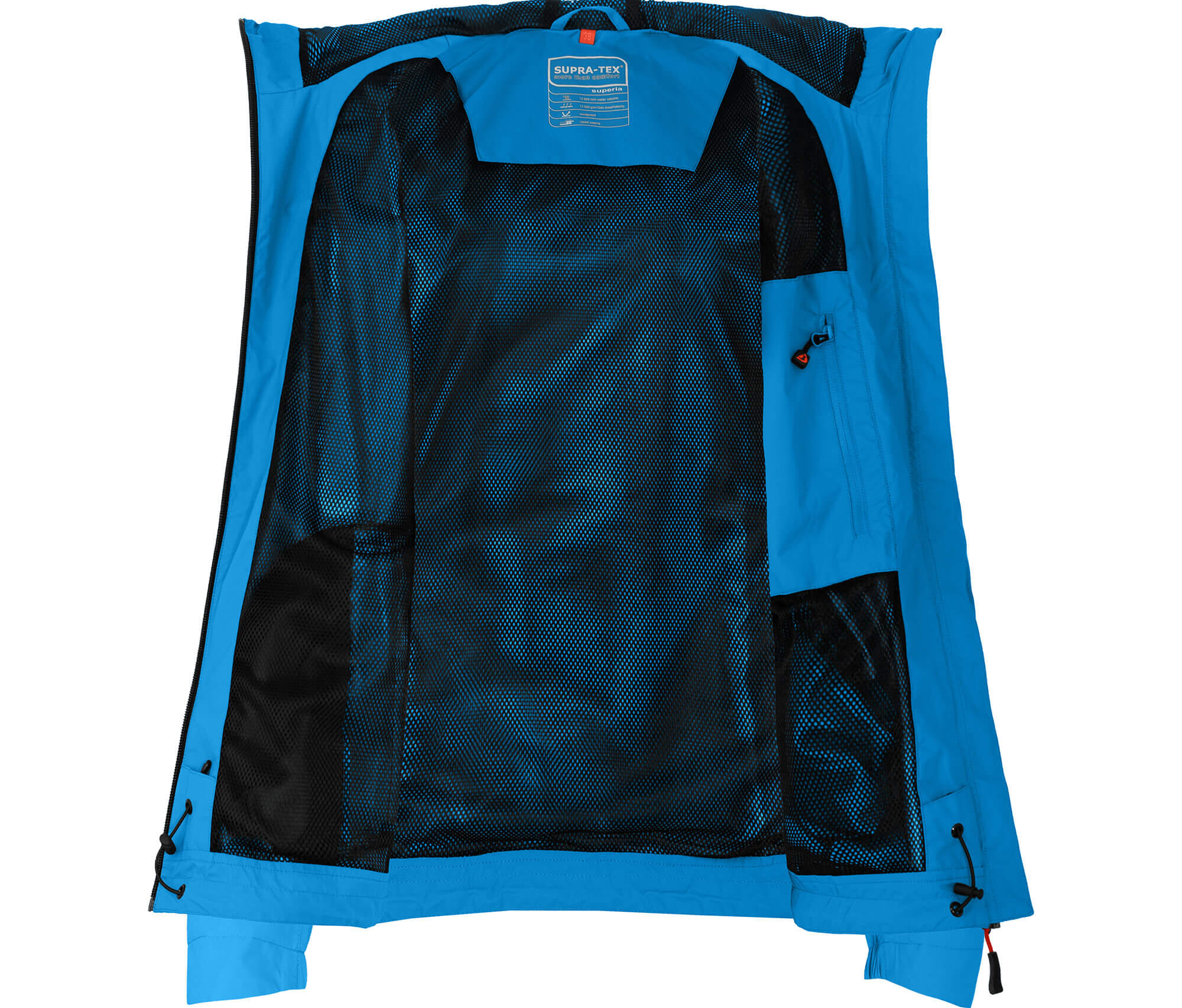 Regenjacke Netzfutter, 12000 mm Wassersäule Blau 5/5