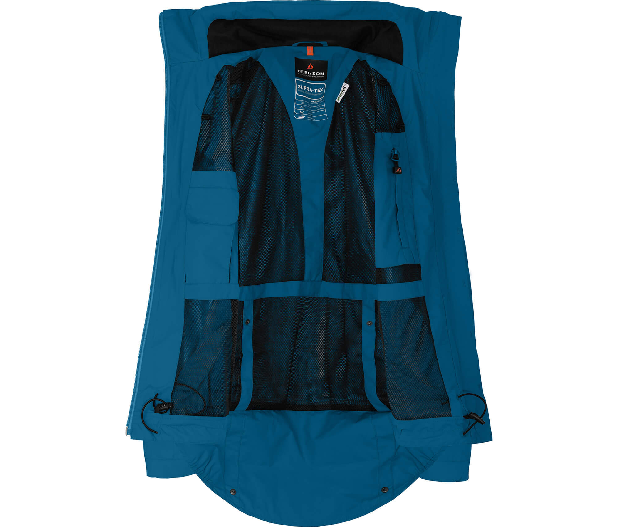 Rad-Regenjacke Netzfutter, 12000 mm Wassersäule Blau 5/7