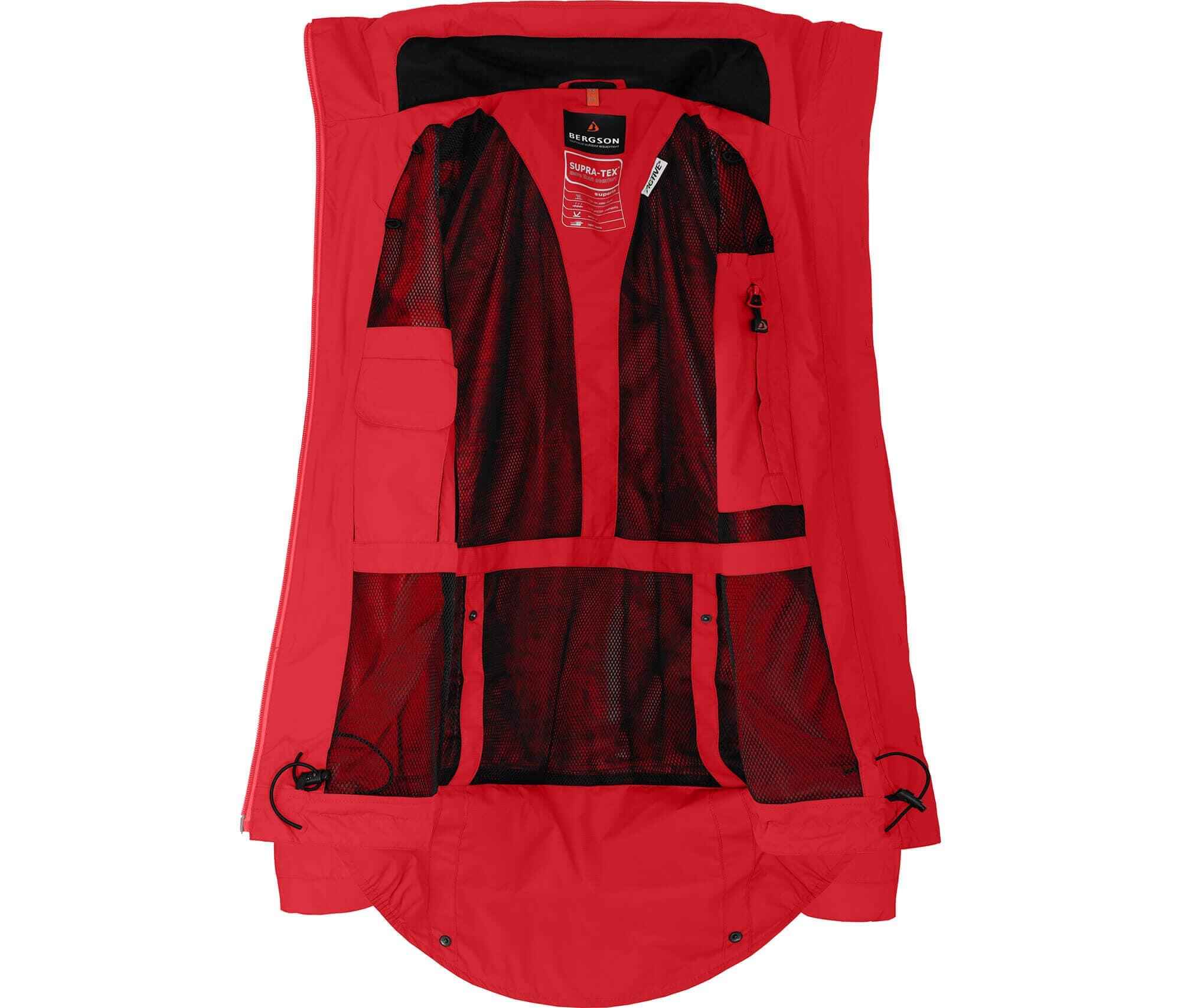 Rad-Regenjacke Netzfutter, 12000 mm Wassersäule rot 5/7