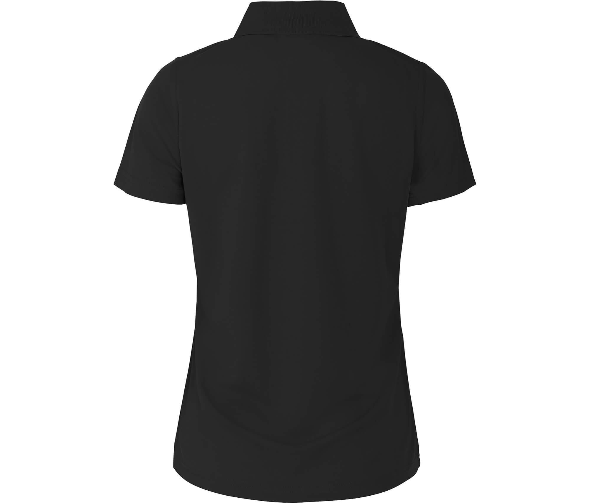 Polo-Shirt Reißverschluss, schnelltrocknend, Pique Schwarz 3/3