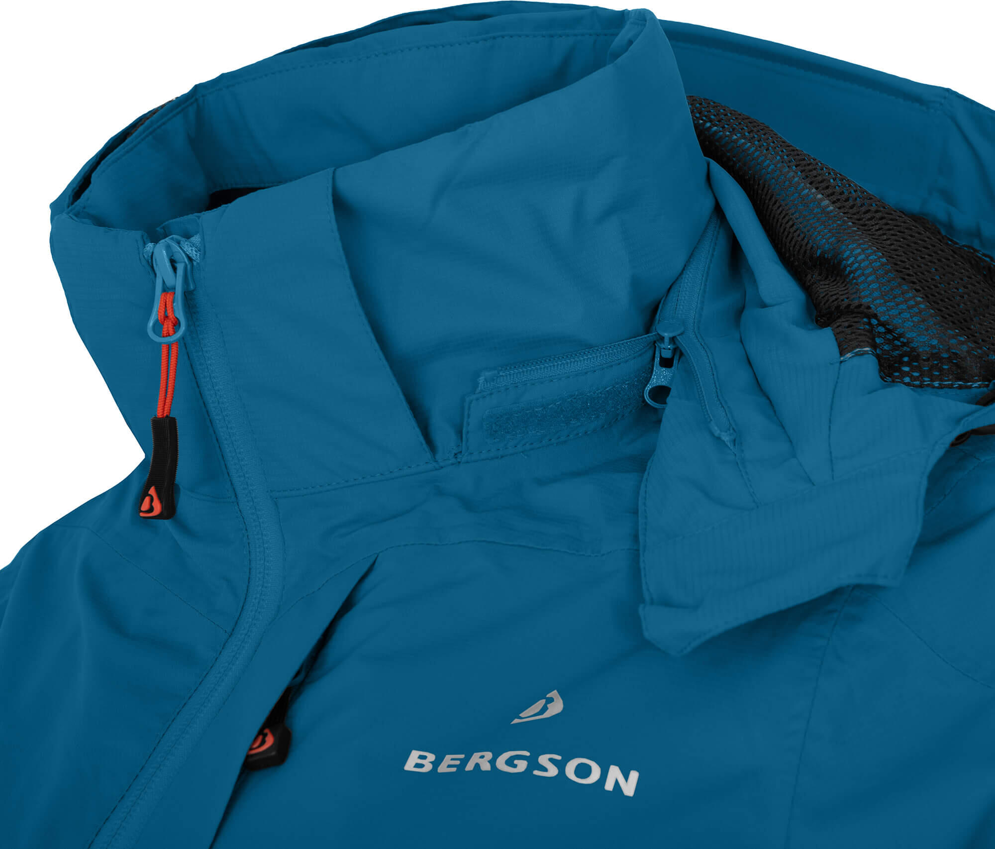 Rad-Regenjacke Netzfutter, 12000 mm Wassersäule Blau 6/7