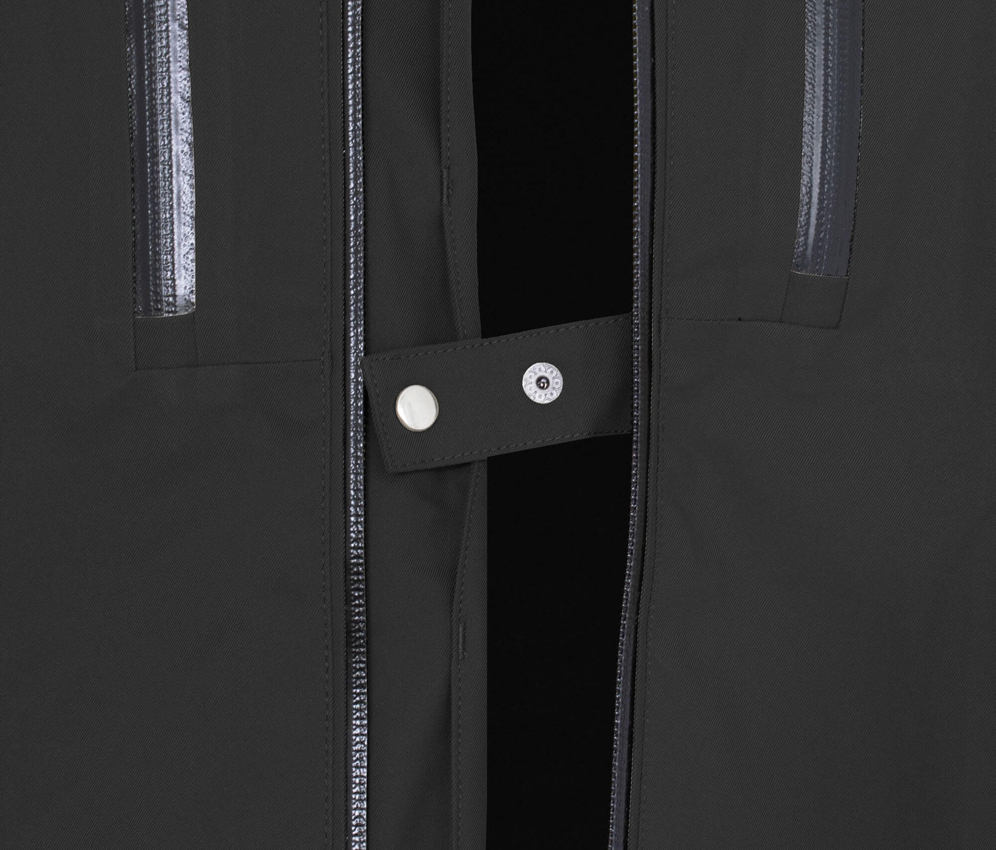 Regenjacke recycelt, Netzfutter, 20000 mm Wassersäule Schwarz 6/7