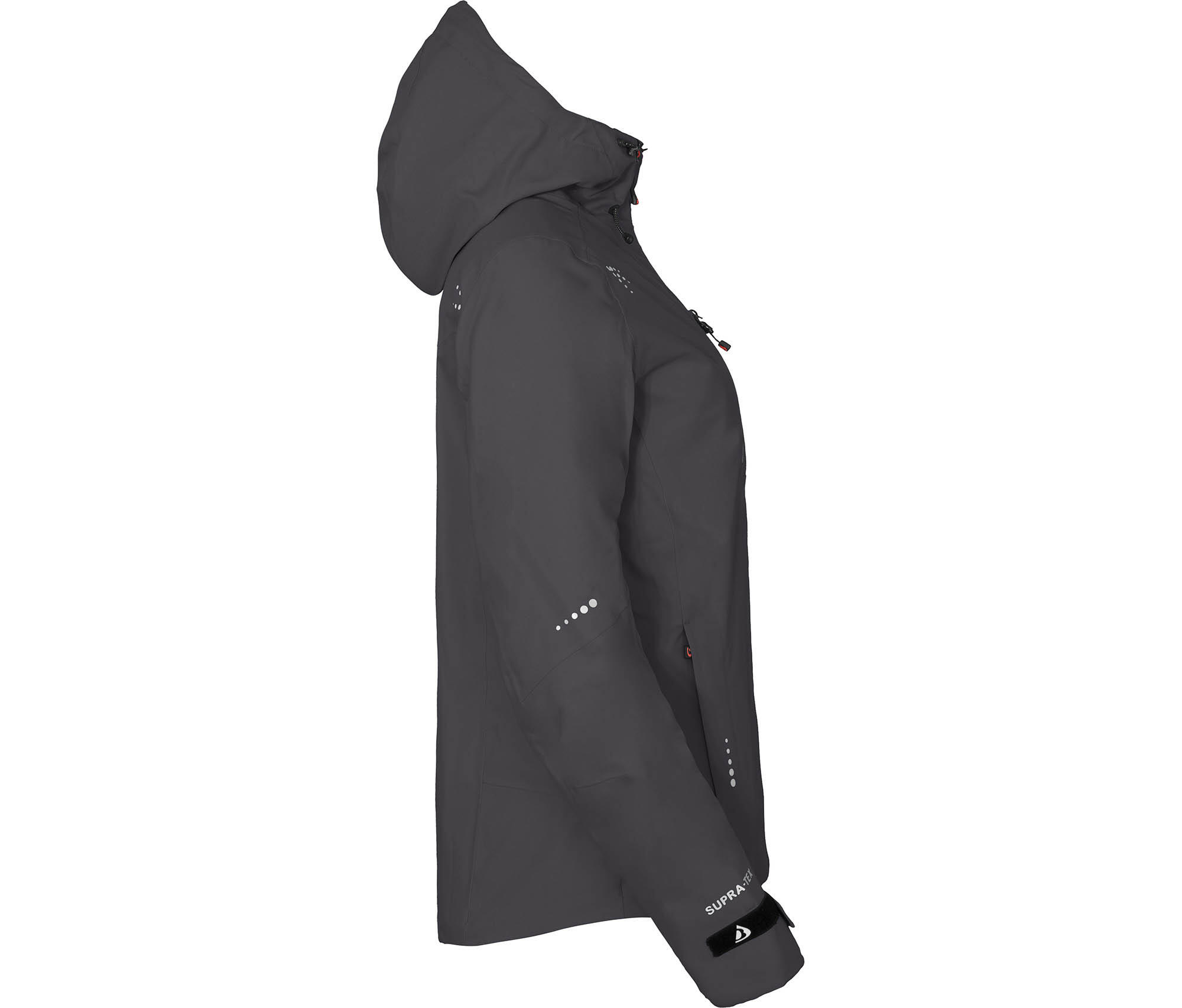 Regenjacke leicht wattiert, recycelt, 20000 mm Wassersäule Grau 3/6