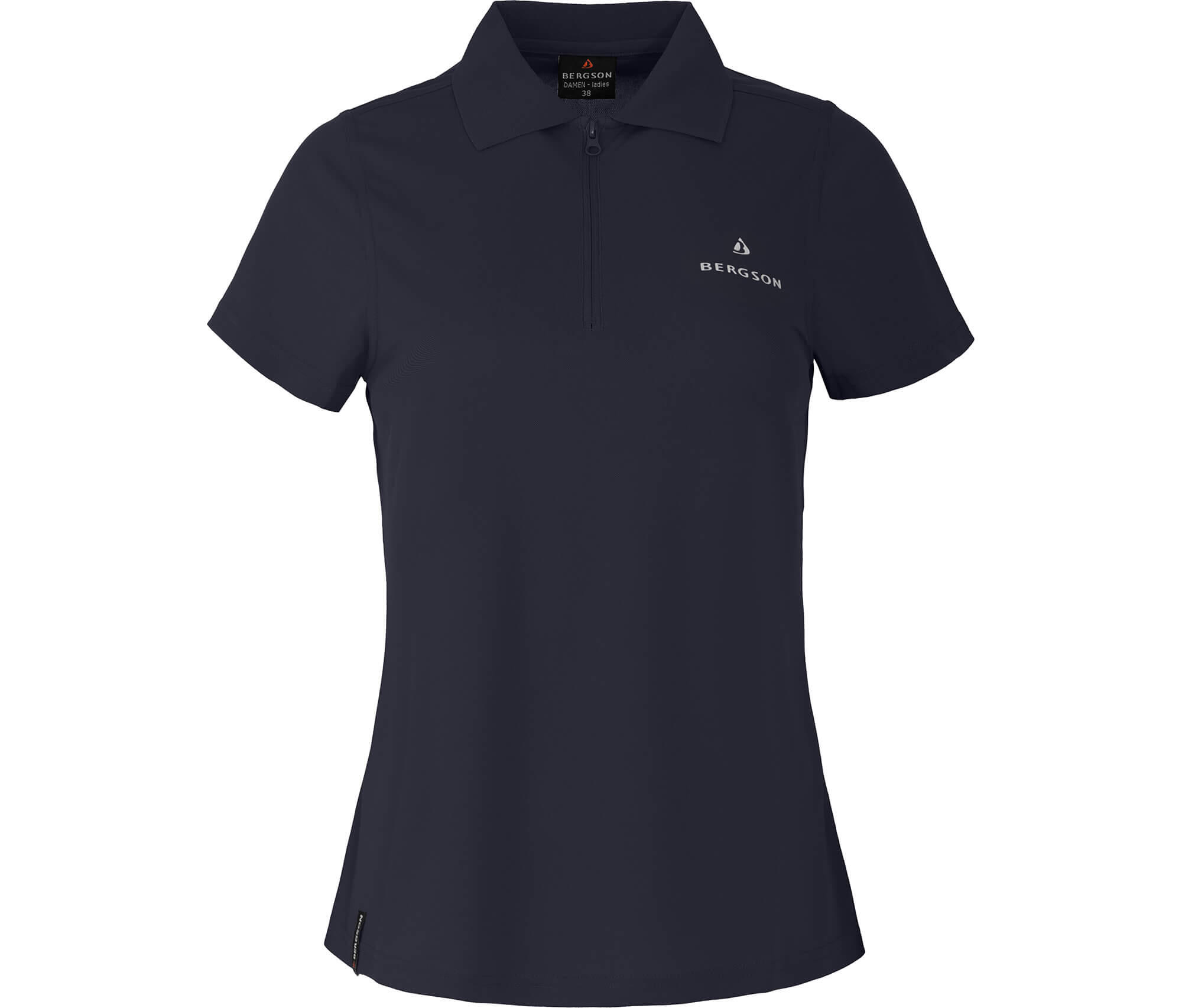 Polo-Shirt Reißverschluss, schnelltrocknend, Pique Blau 2/3