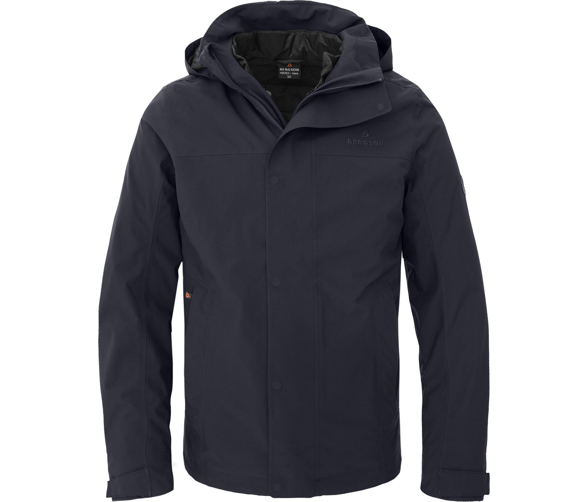 Regenjacke mit Innen-Steppjacke, 20000mm Wassersäule Blau 2/7