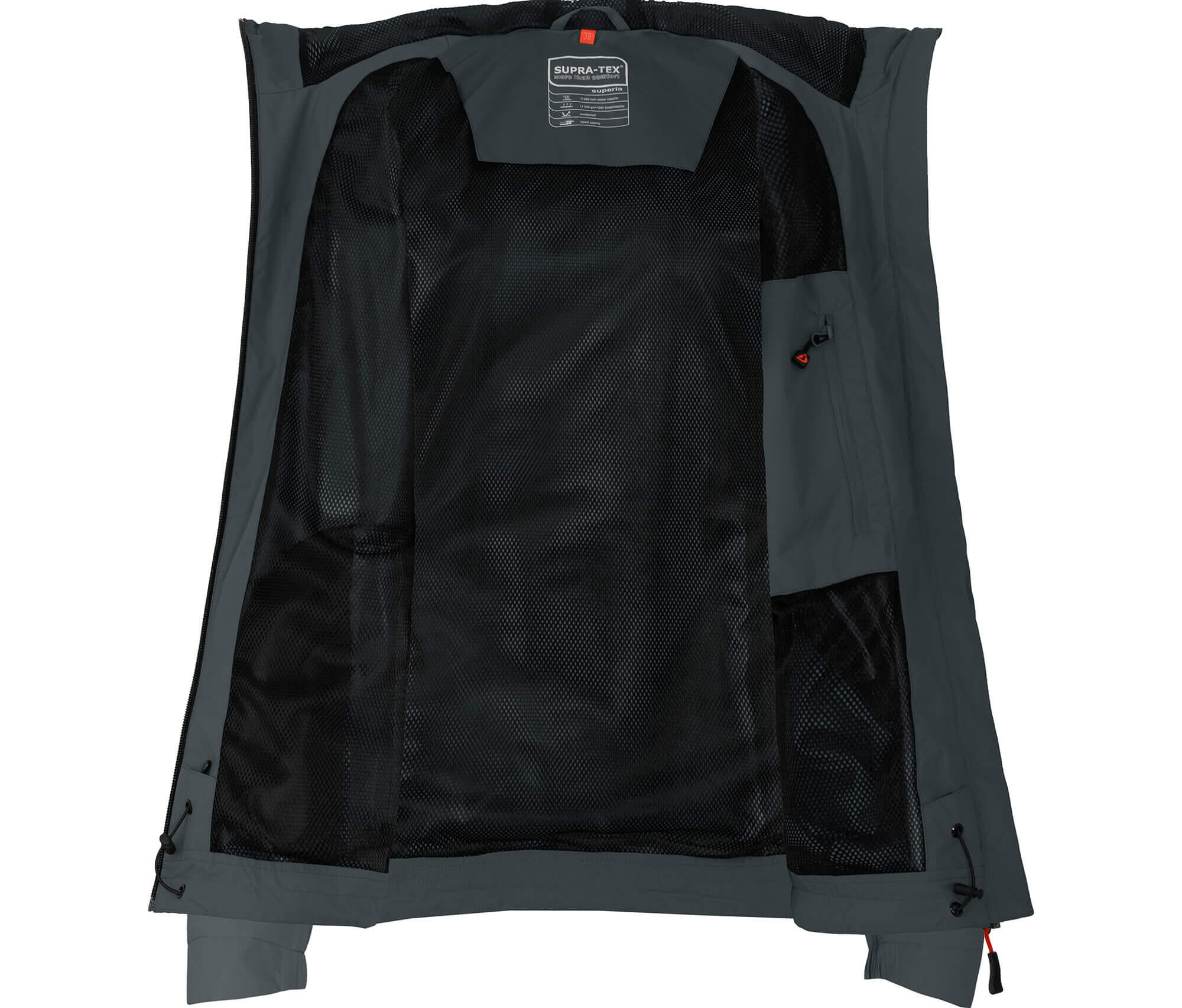 Regenjacke Netzfutter, 12000 mm Wassersäule grau 5/5