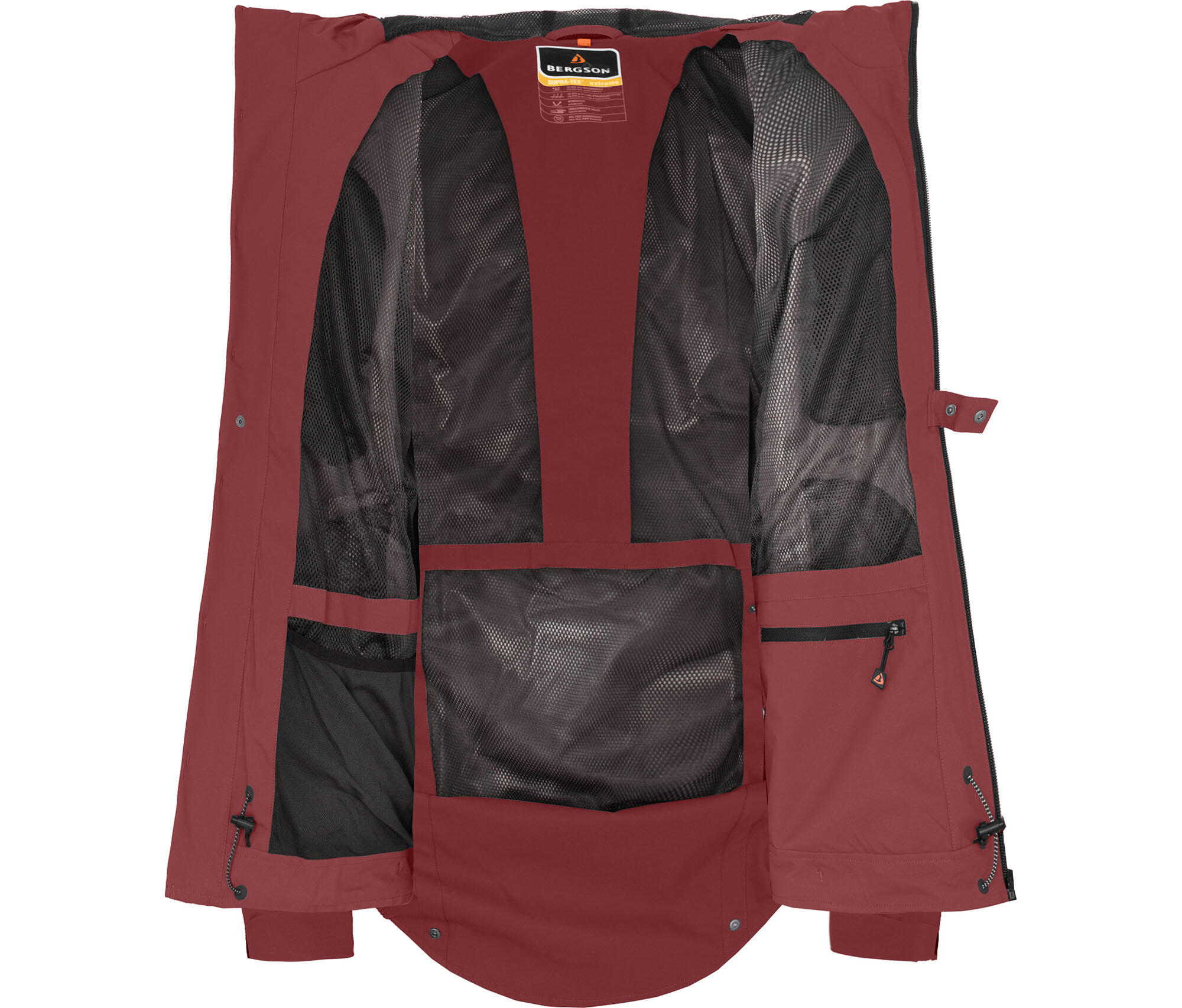 Regenjacke recycelt, Netzfutter, 20000 mm Wassersäule Braun 5/7