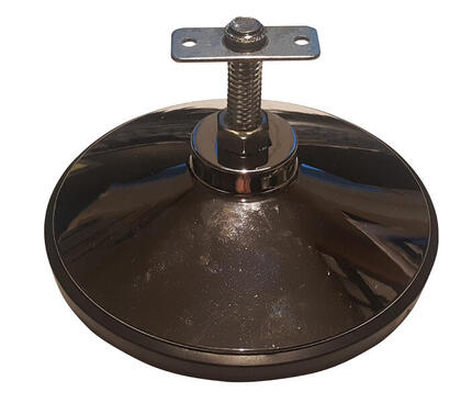 Höhenverstellbarer Drehteller Fuß Chromoptik inkl. Gewindeplatte