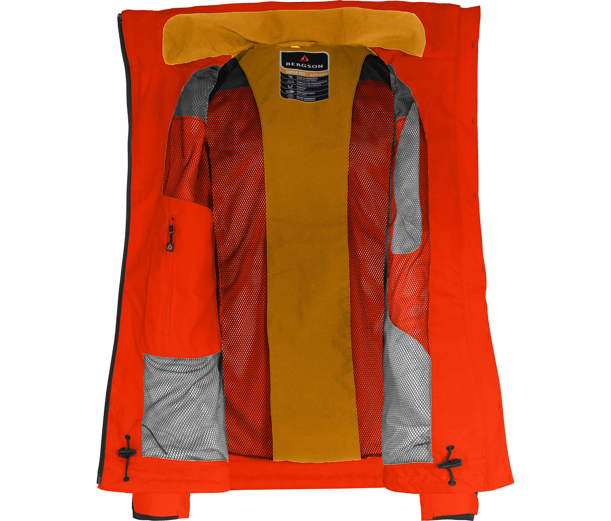 Regenjacke Fleece Innenjacke, 20000 mm Wassersäule rot 5/6