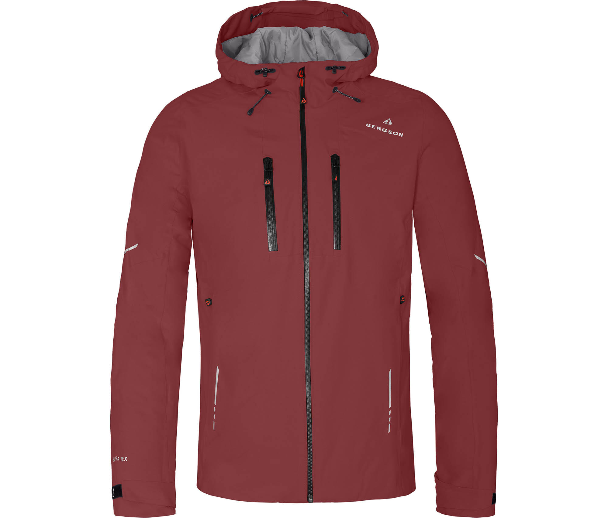 Regenjacke leicht wattiert, recycelt, 20000 mm Wassersäule Braun 2/7